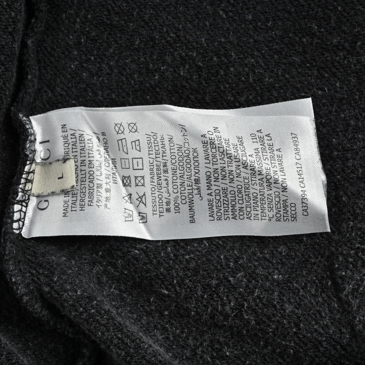 Gucci/古驰 贴布字母水洗做旧连帽卫衣