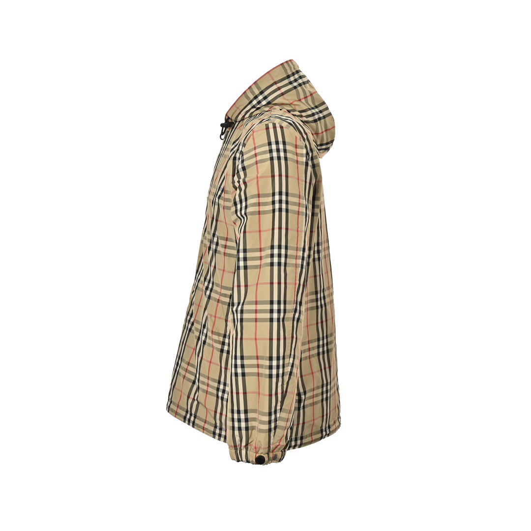 Burberry/巴宝莉 经典格纹硅胶战马双面穿风衣夹克外套