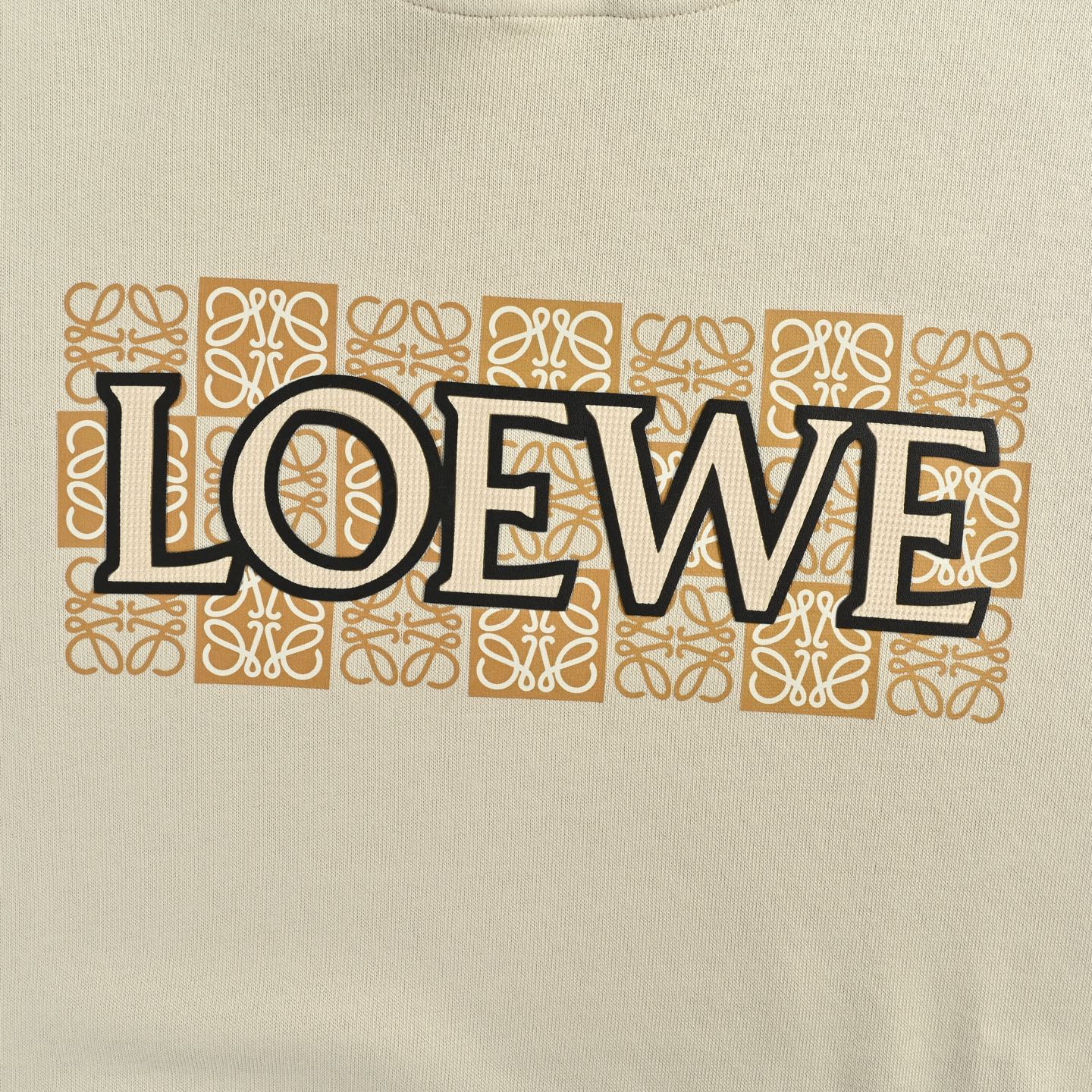 Loewe/罗意威 25Fw 镂空压胶字母连帽卫衣 罗意威带帽卫衣