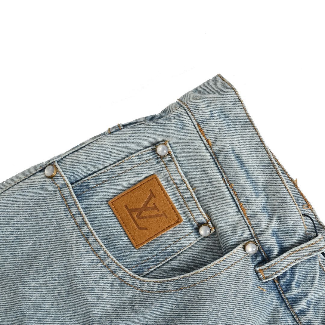 Louis Vuitton/路易威登 24Fw 刺绣logo牛仔裤