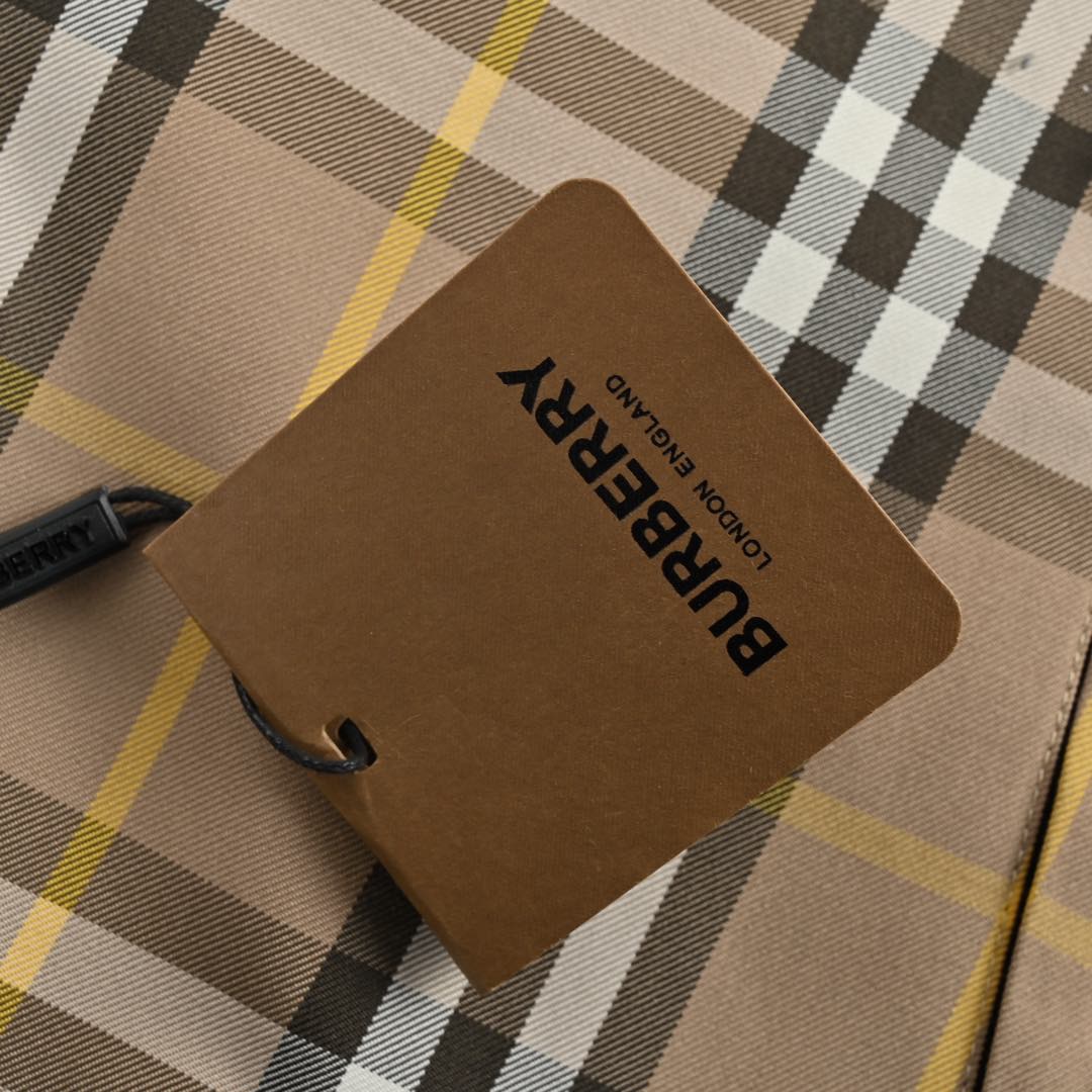 Burberry/巴宝莉 经典格纹双面穿连帽夹克外套卡其 灰色