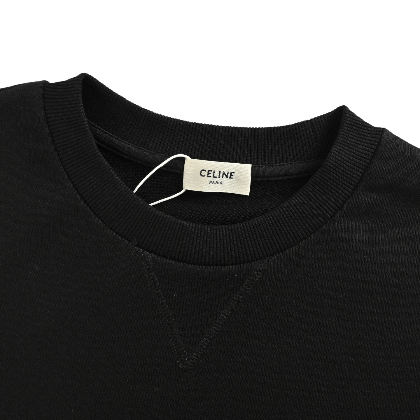 Celine/赛琳 25Fw 凯旋门刺绣徽标圆领卫衣 经典凯旋门小标刺绣卫衣