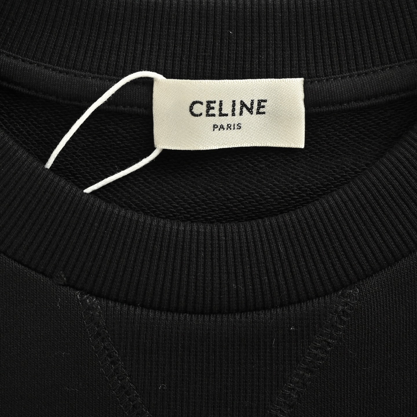 Celine/赛琳 25Fw 凯旋门刺绣徽标圆领卫衣 经典凯旋门小标刺绣卫衣