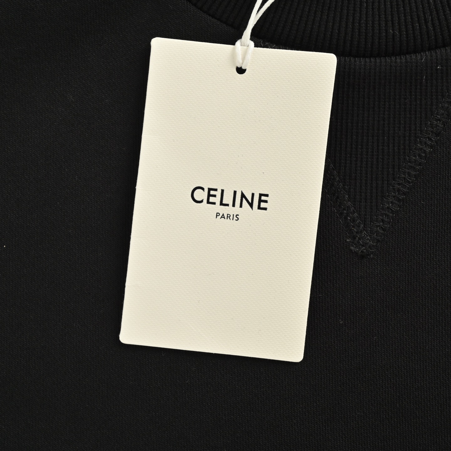 Celine/赛琳 25Fw 凯旋门刺绣徽标圆领卫衣 经典凯旋门小标刺绣卫衣