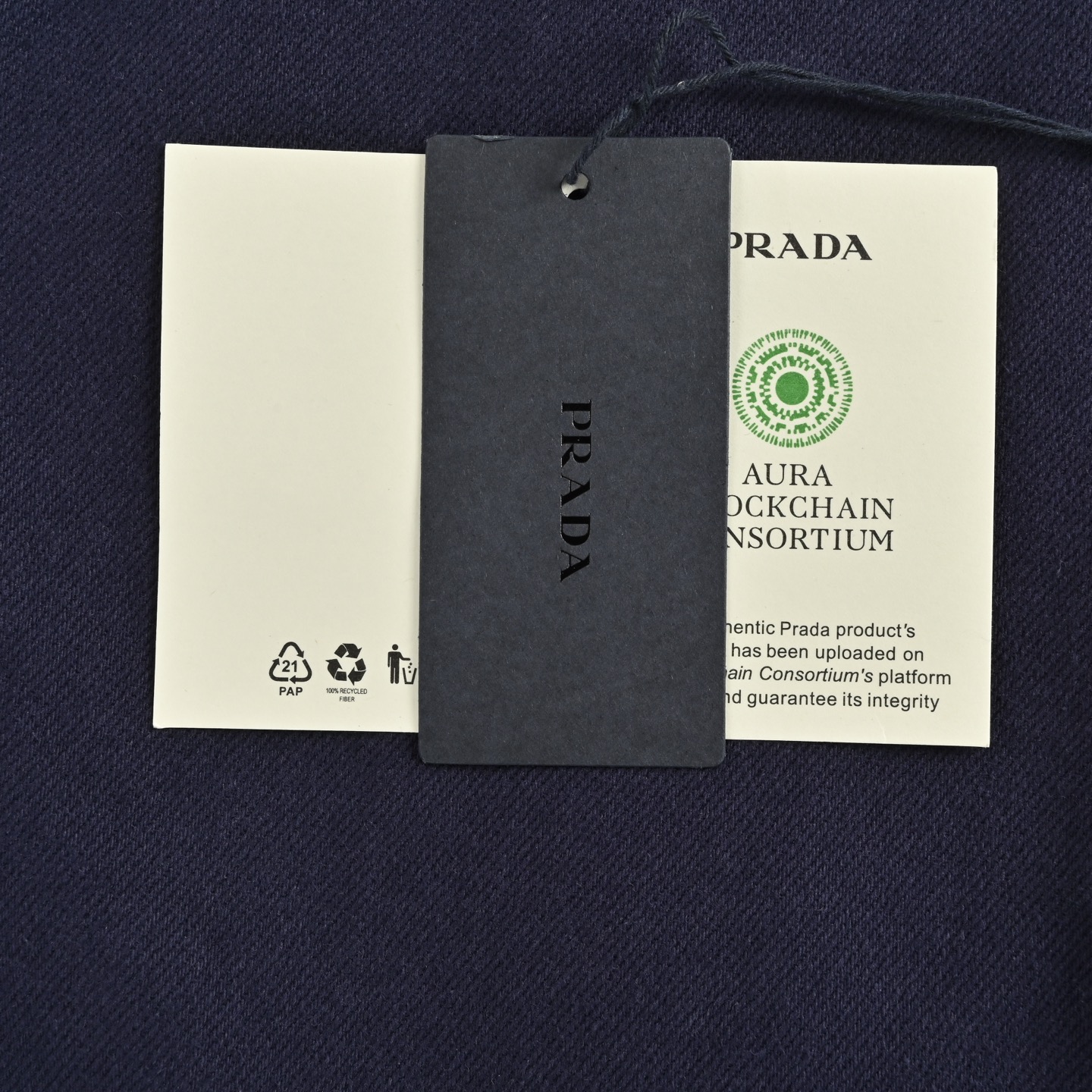 Prada/普拉达 25Fw 三角标牛仔夹克外套 定制靛蓝牛仔布 采三角标红外定位