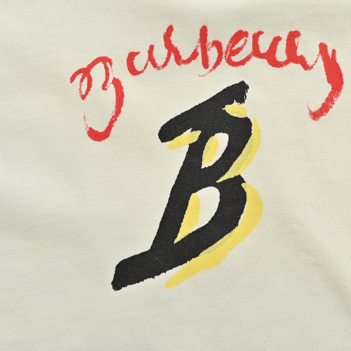 Burberry/巴宝莉 25Fw 字母帆船彩绘印花长袖T恤 黑色 白色