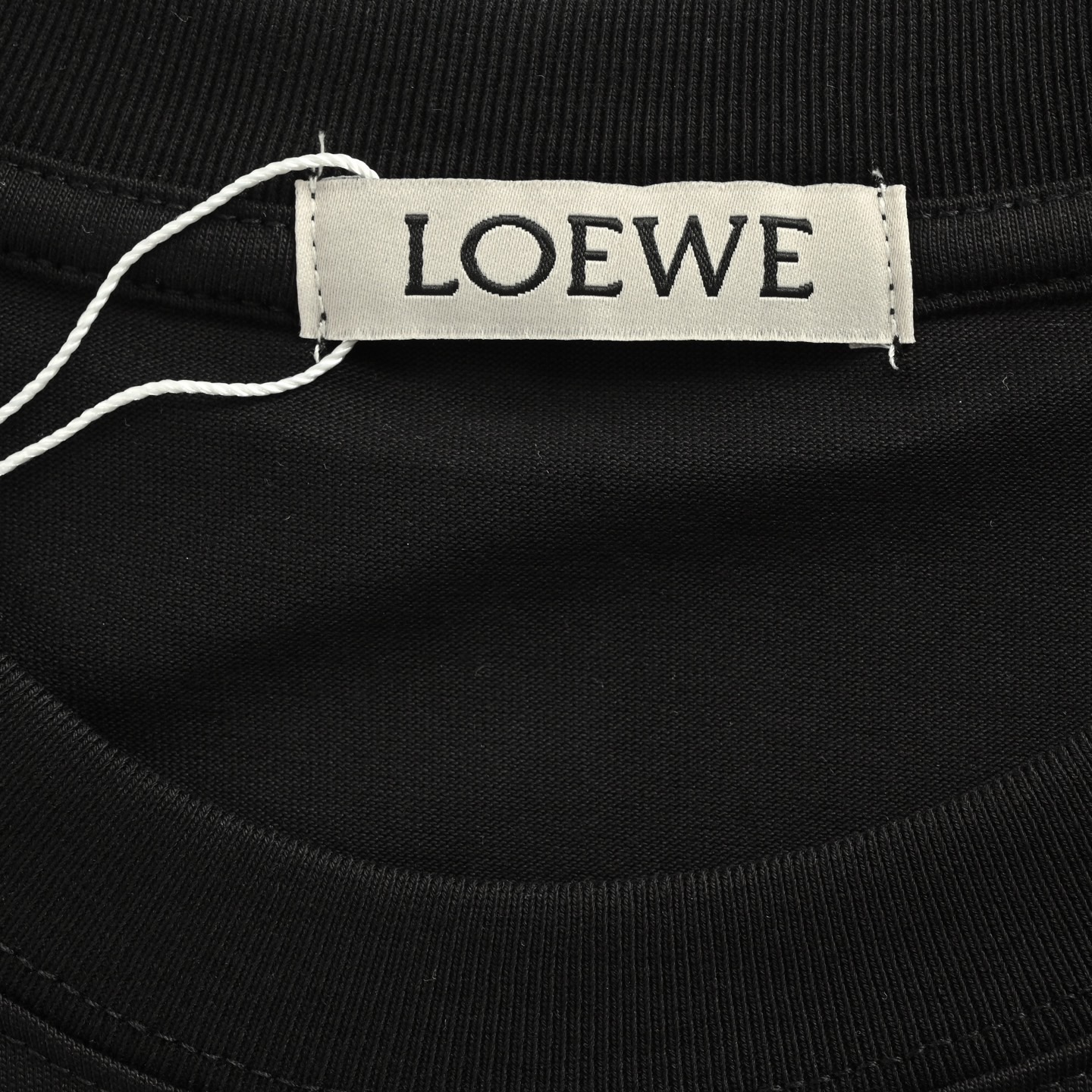 Loewe/罗意威 25Fw ON昂跑联名徽标压胶长袖T恤 白色 黑色