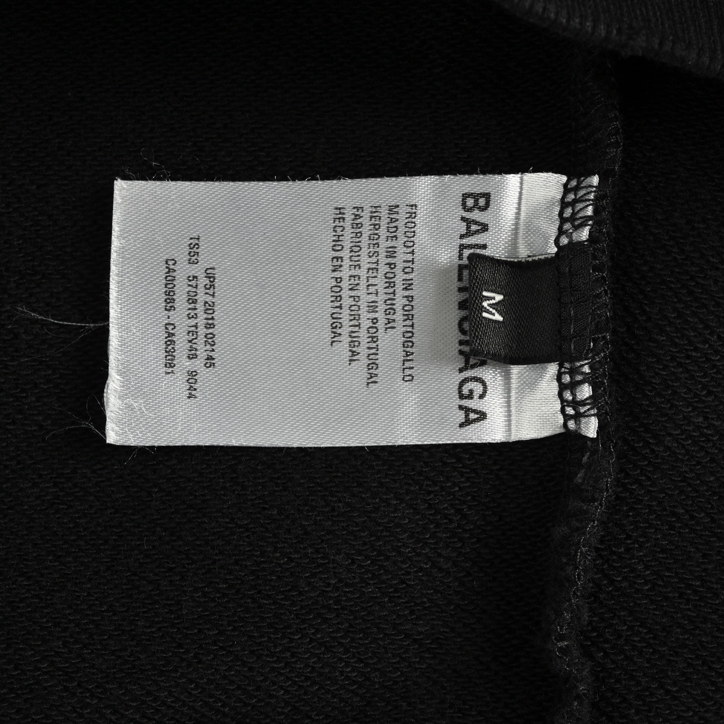 Balenciaga/巴黎世家 25Fw 后背反转字母刺绣拉链连帽外套 灰白 黑色