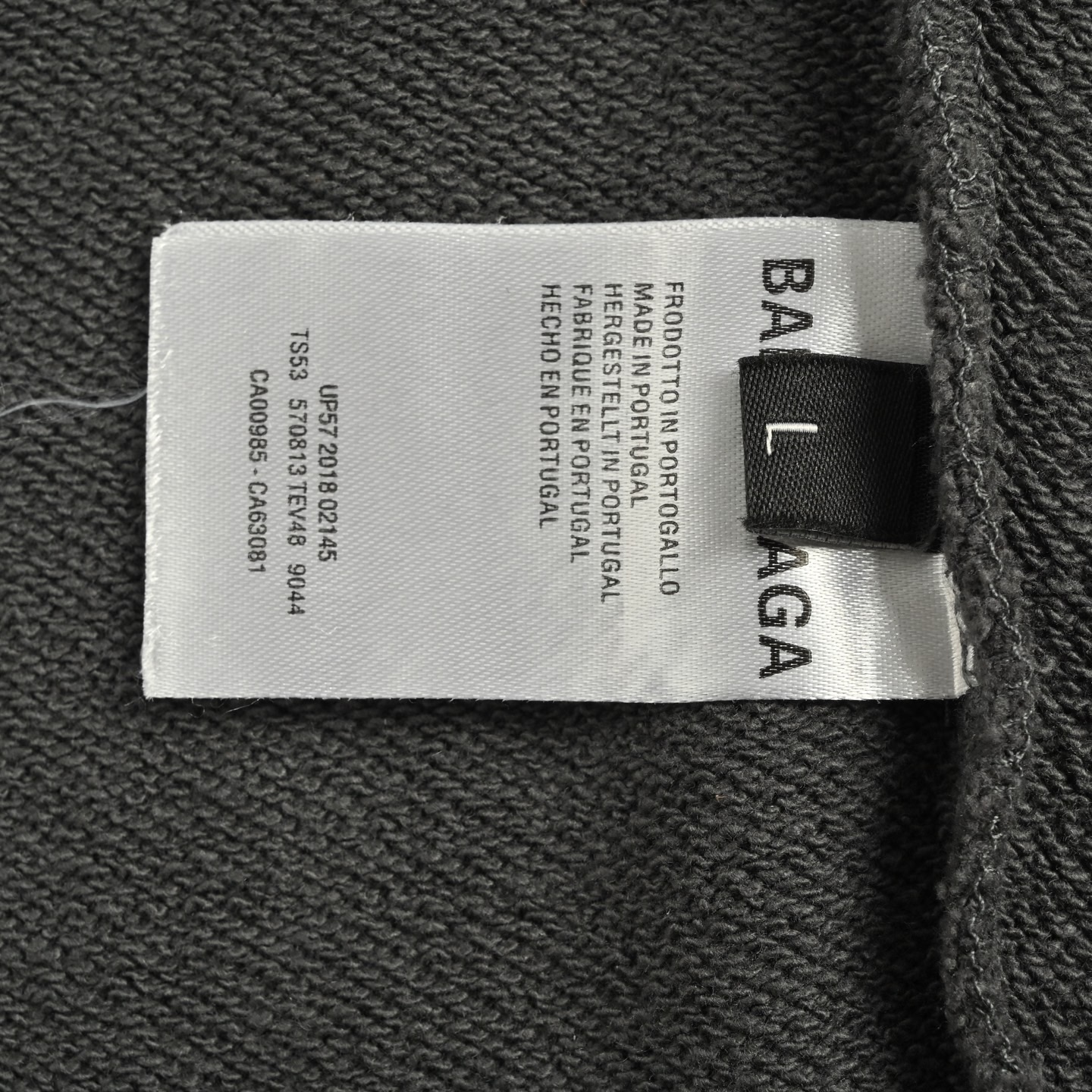 Balenciaga/巴黎世家 25Fw 彩色字母发泡印花拉链连帽外套浅蓝 深灰