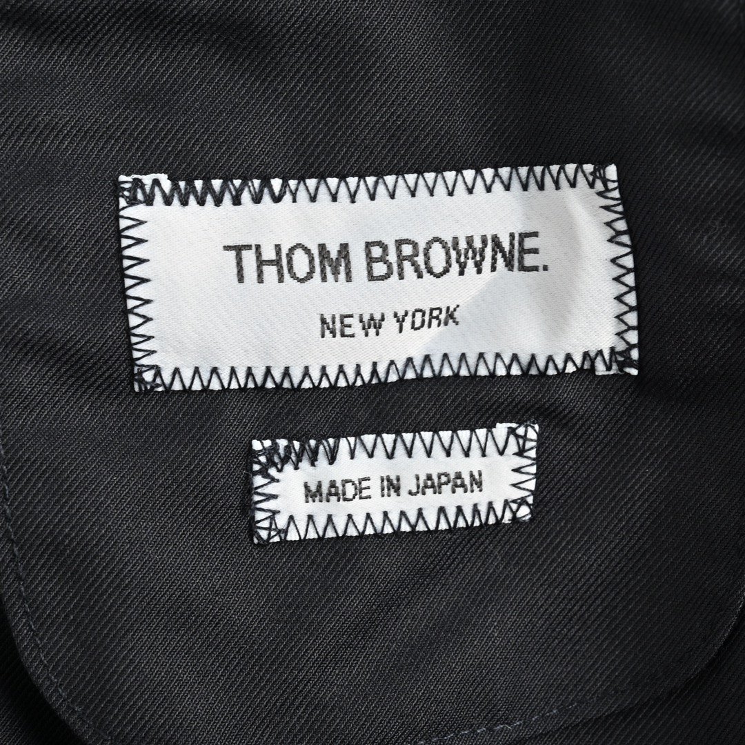 Thom Browne/汤姆布朗 色织四杠拉链风衣外套