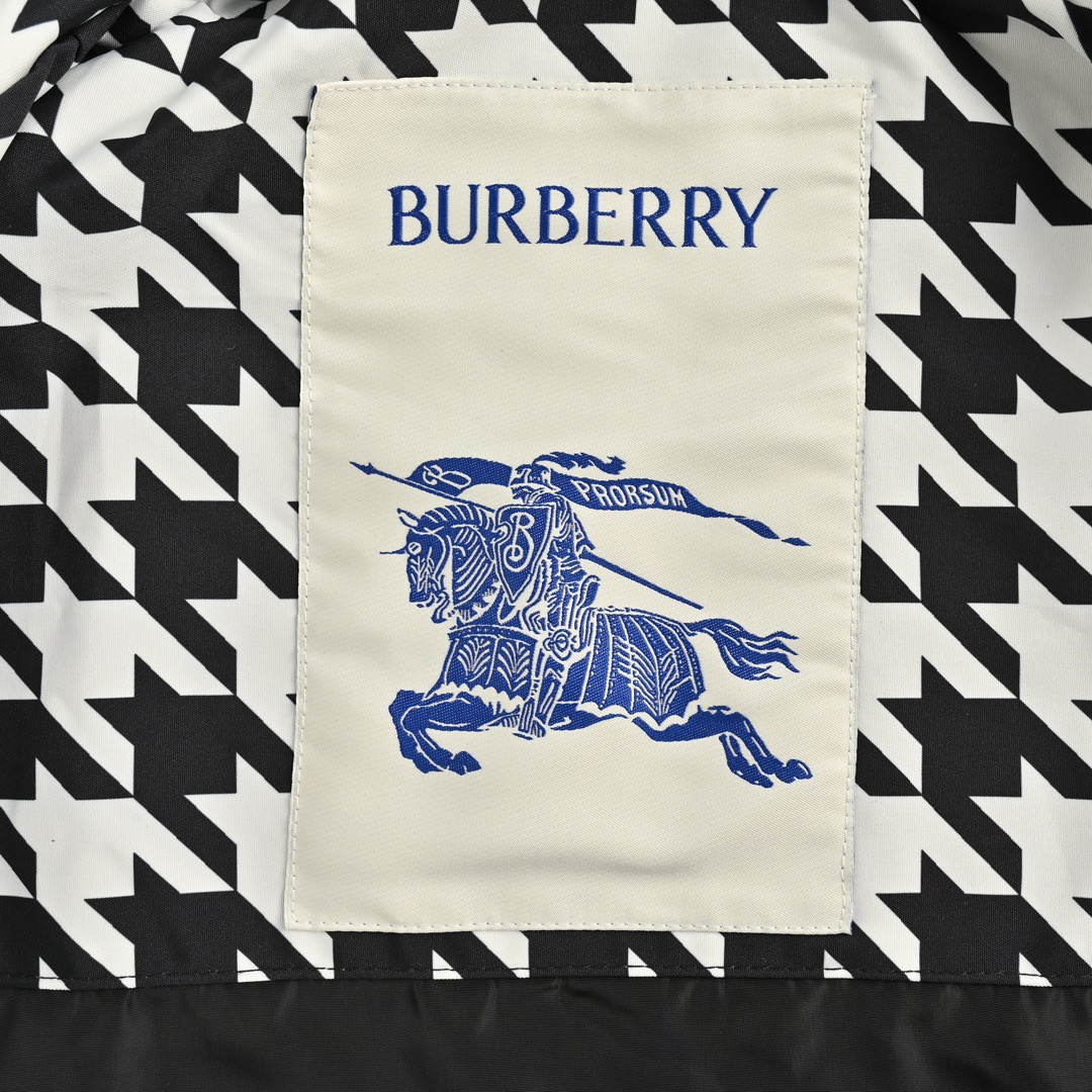 Burberry/巴宝莉 24Fw 千鸟格双面连帽夹克外套