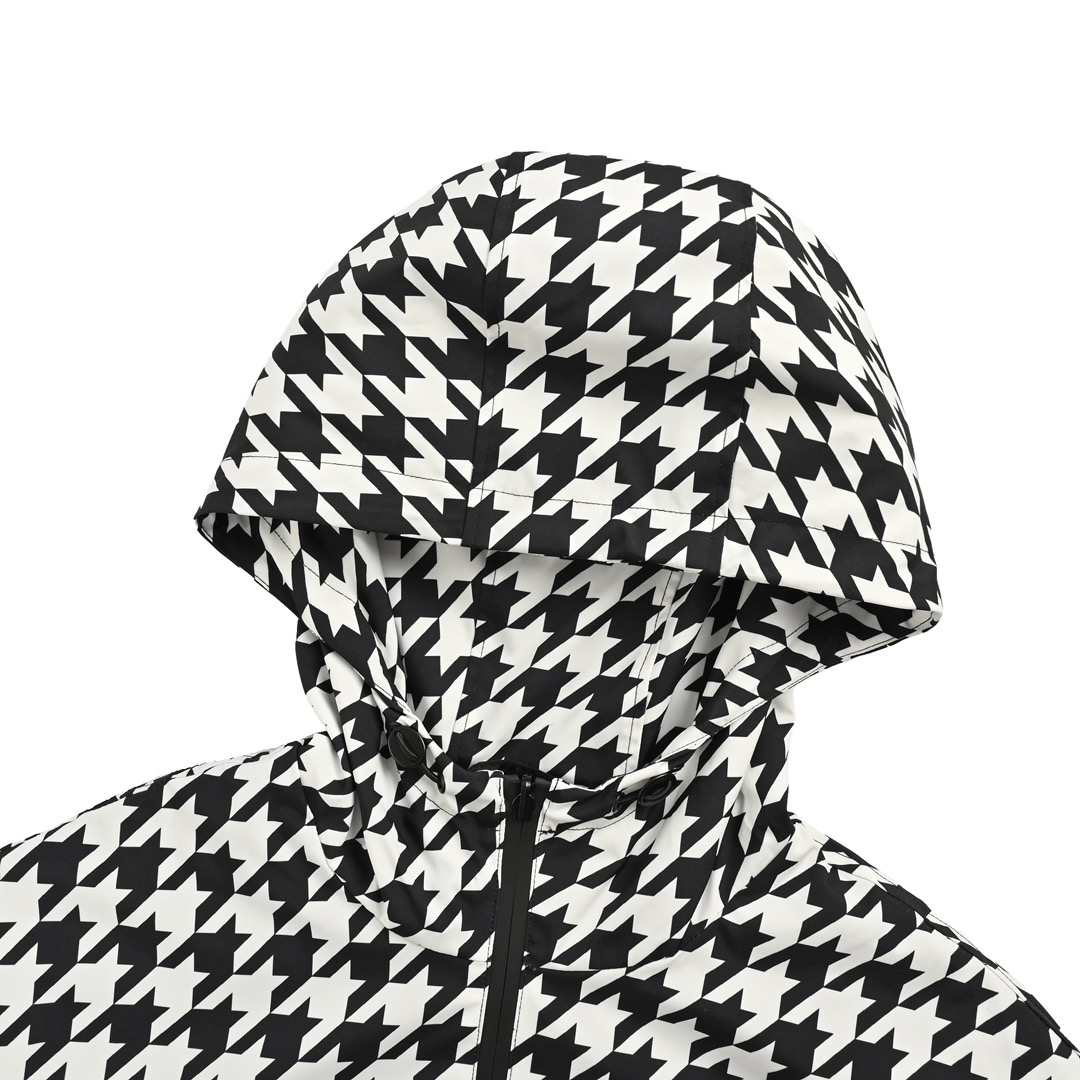 Burberry/巴宝莉 24Fw 千鸟格双面连帽夹克外套