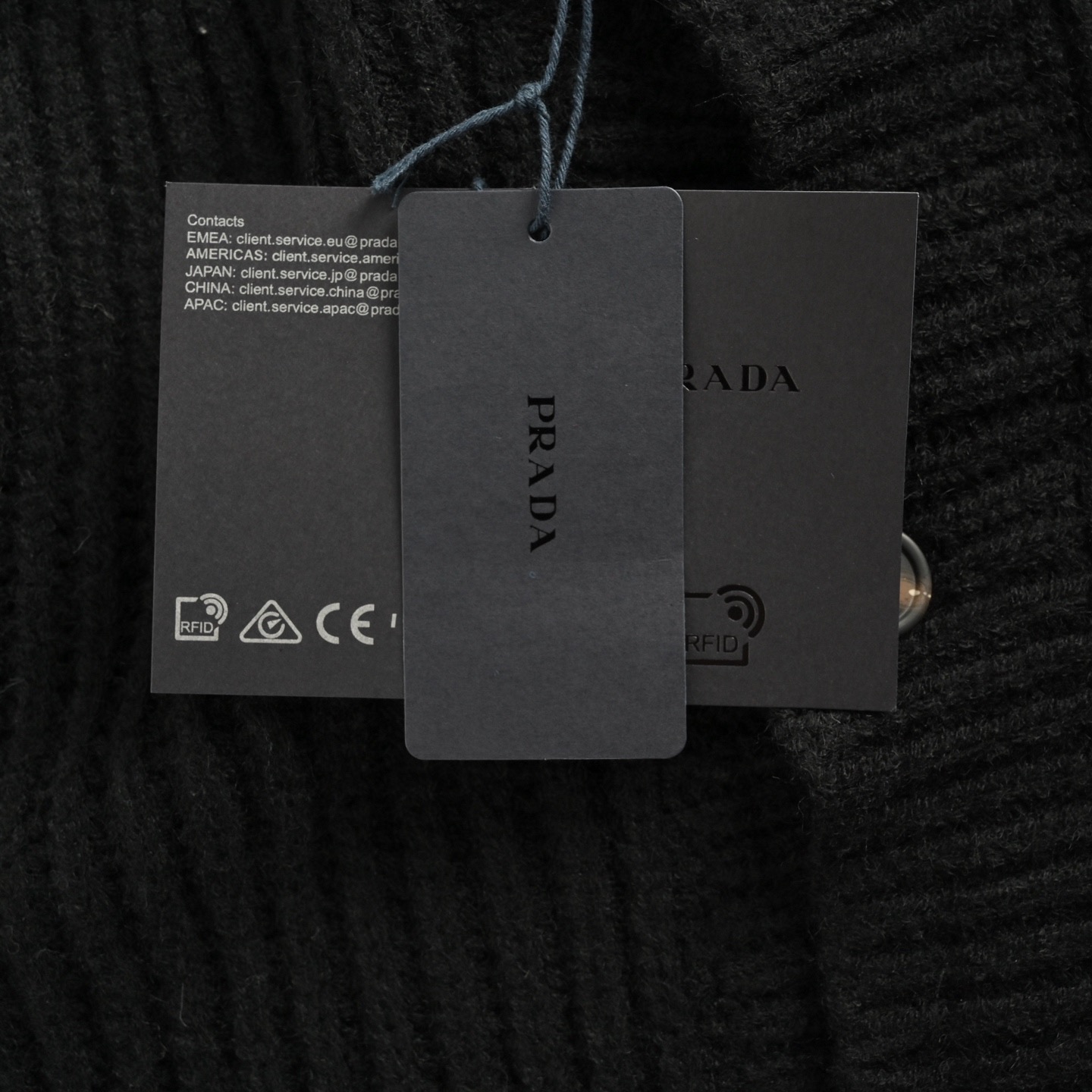 Prada/普拉达 刺绣徽标粗针羊毛开衫