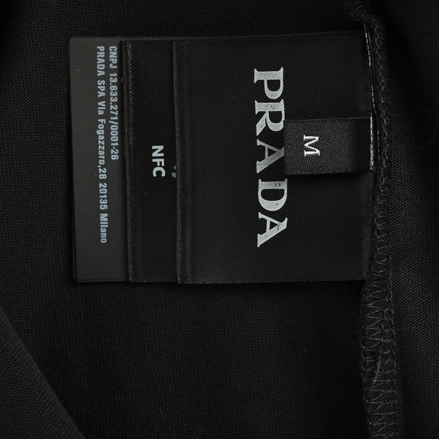 Prada/普拉达 领布标棉质宽松连帽卫衣