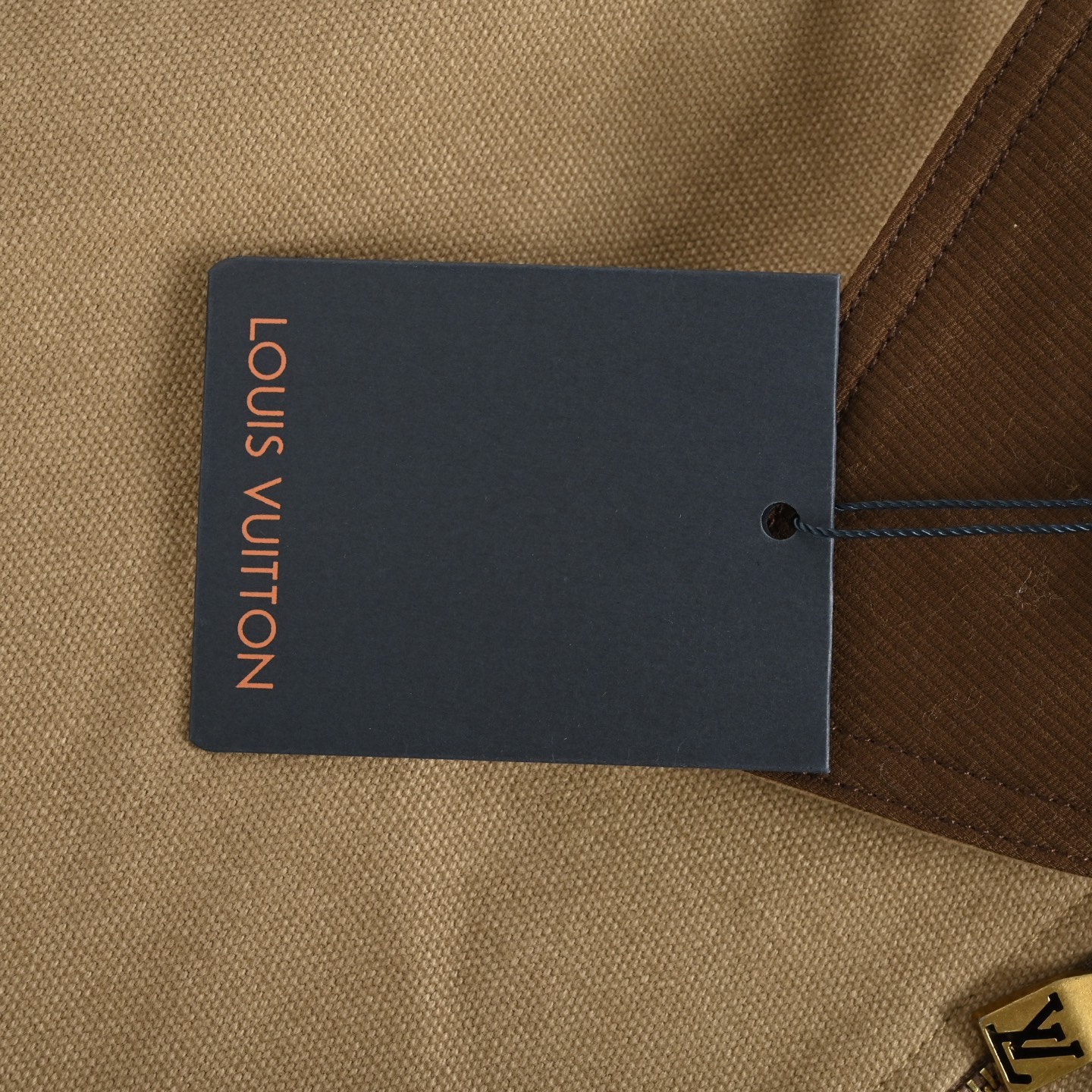 Louis Vuitton/路易威登 卡其口袋棉质帆布工装束腰夹克外套