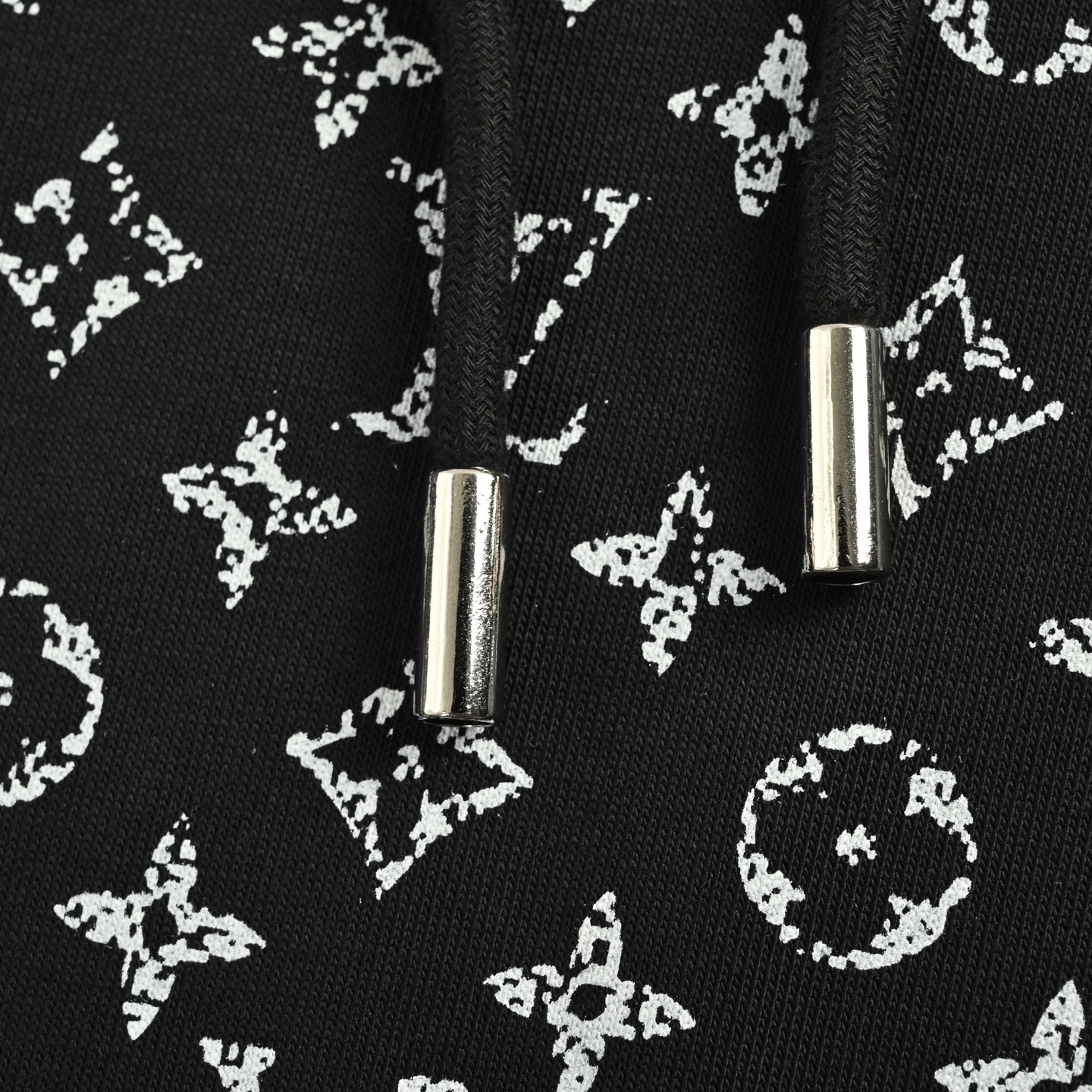 Louis Vuitton/路易威登 25Fw 老花渐变印花连帽卫衣 黑色/白色