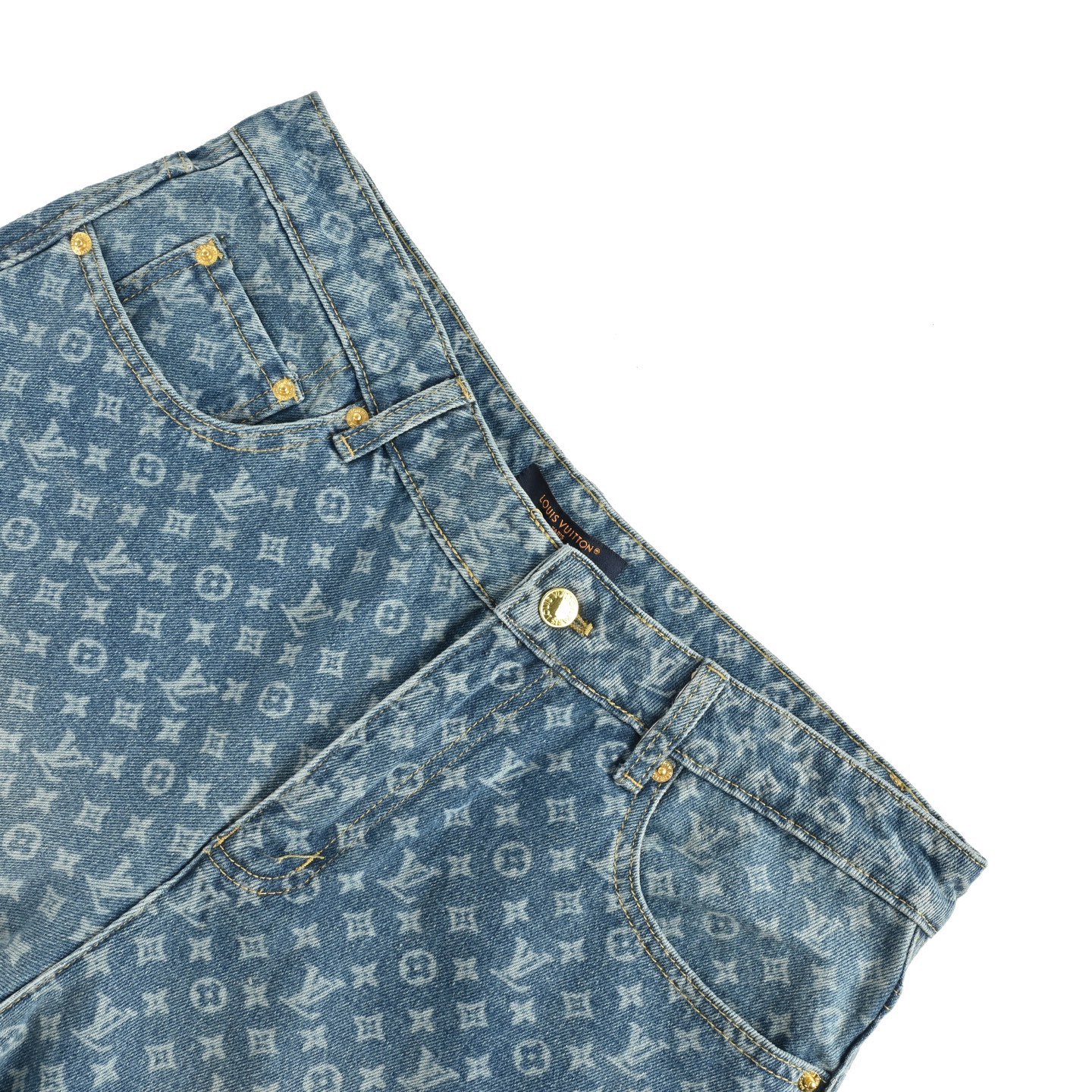 Louis Vuitton/路易威登 25Fw 老花满印微喇牛仔裤