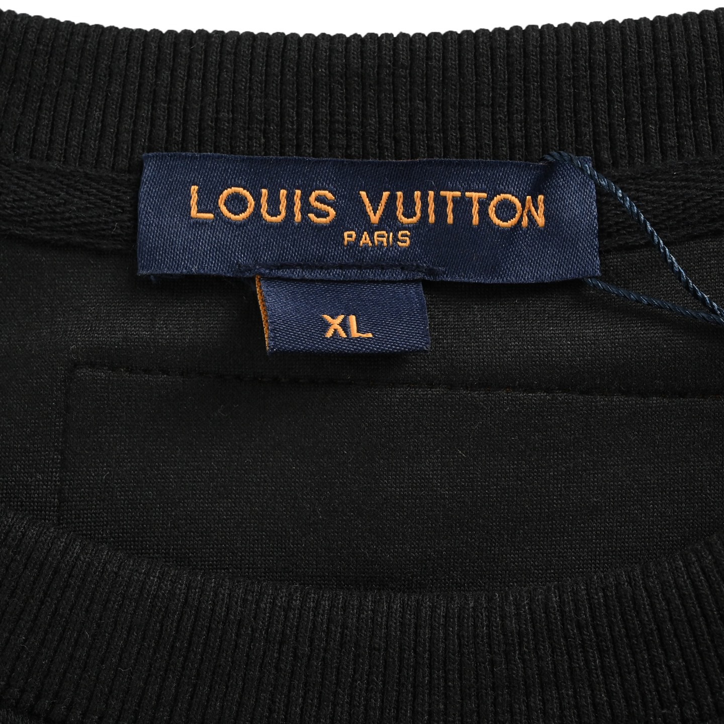 Louis Vuitton/路易威登 25Fw 织锦云朵贴布刺绣拼接圆领卫衣 黑色 白色