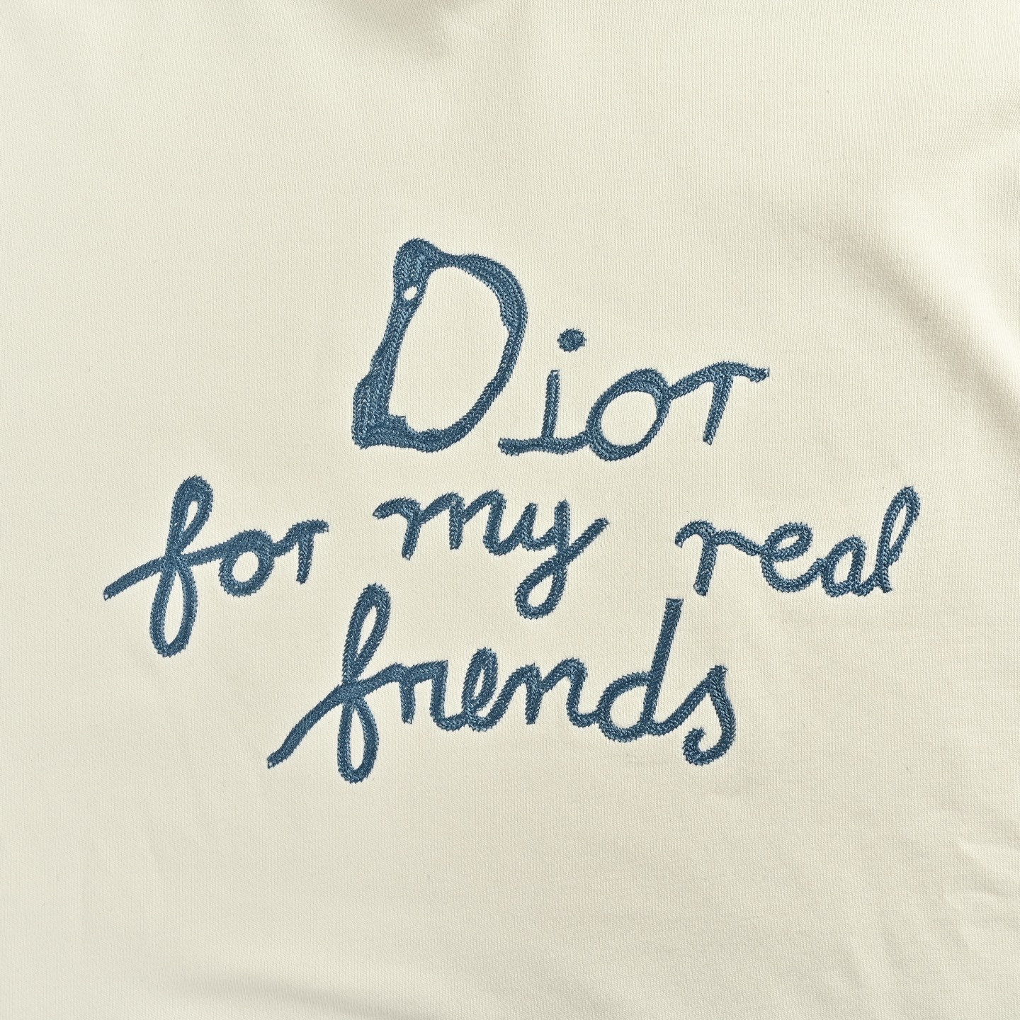 DIOR AND HYLTON NEL 联名系列 Doir For My Real Friends 标志刺绣 连帽 白色 蓝色