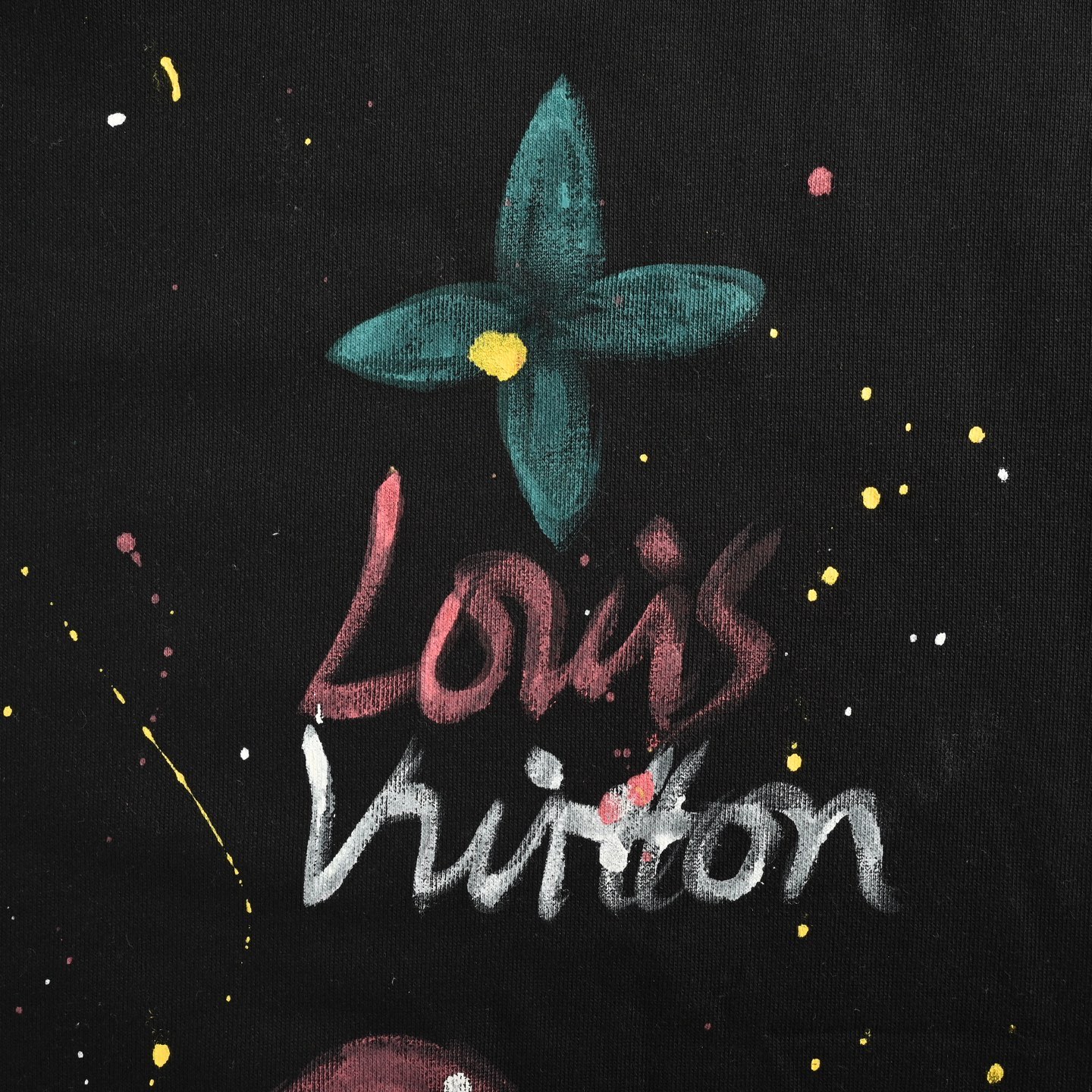 LouisVuitton/路易威登 水洗破坏手绘圆领卫衣