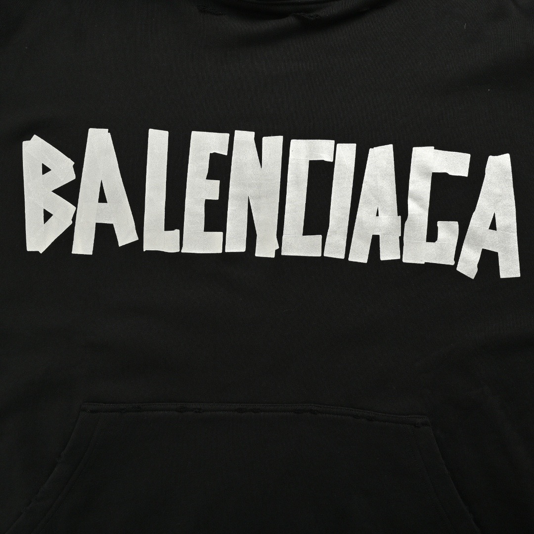 Balenciaga/巴黎世家 24Fw 美纹纸胶带连帽卫衣