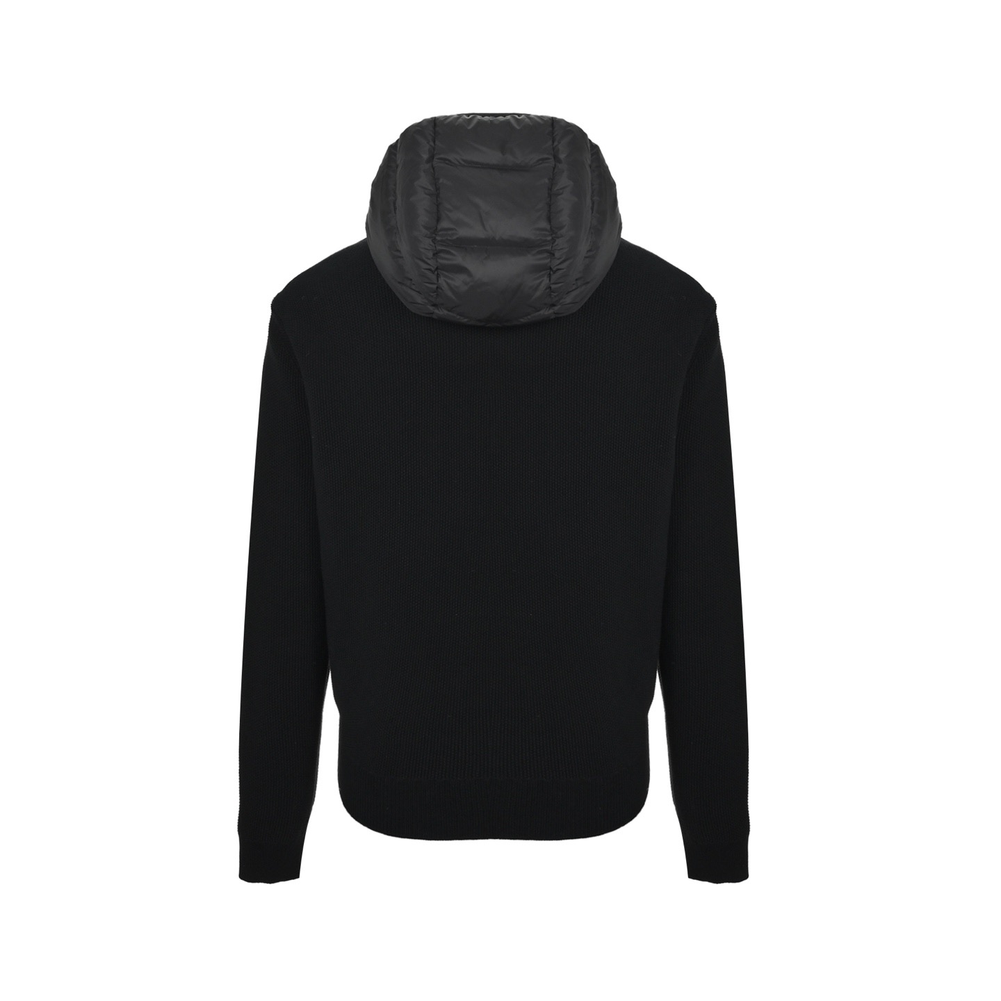 Moncler/蒙口 帽檐刺绣毛织拼接连帽羽绒服