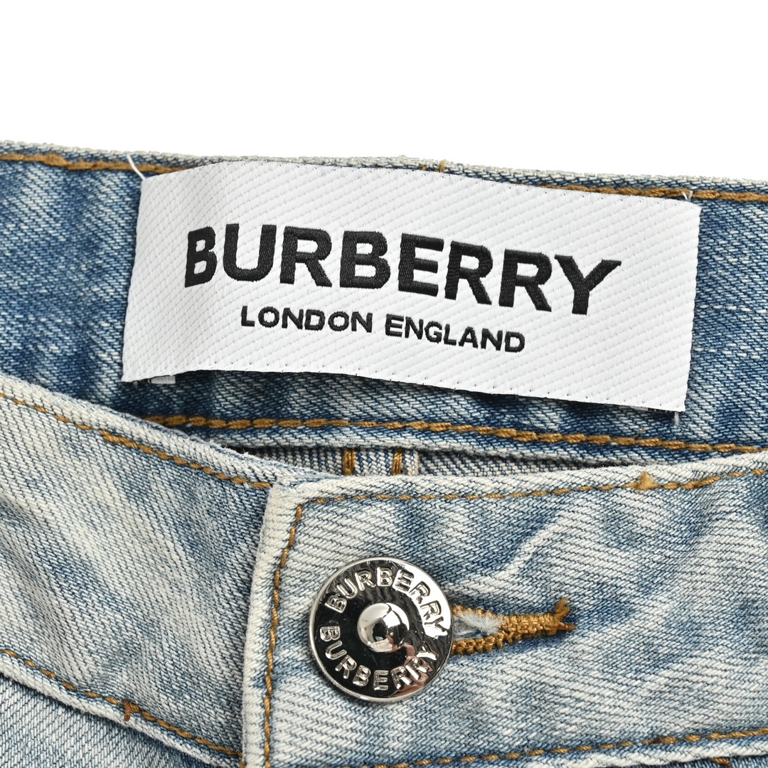 Burberry/巴宝莉 24ss 标签口袋贴布牛仔裤