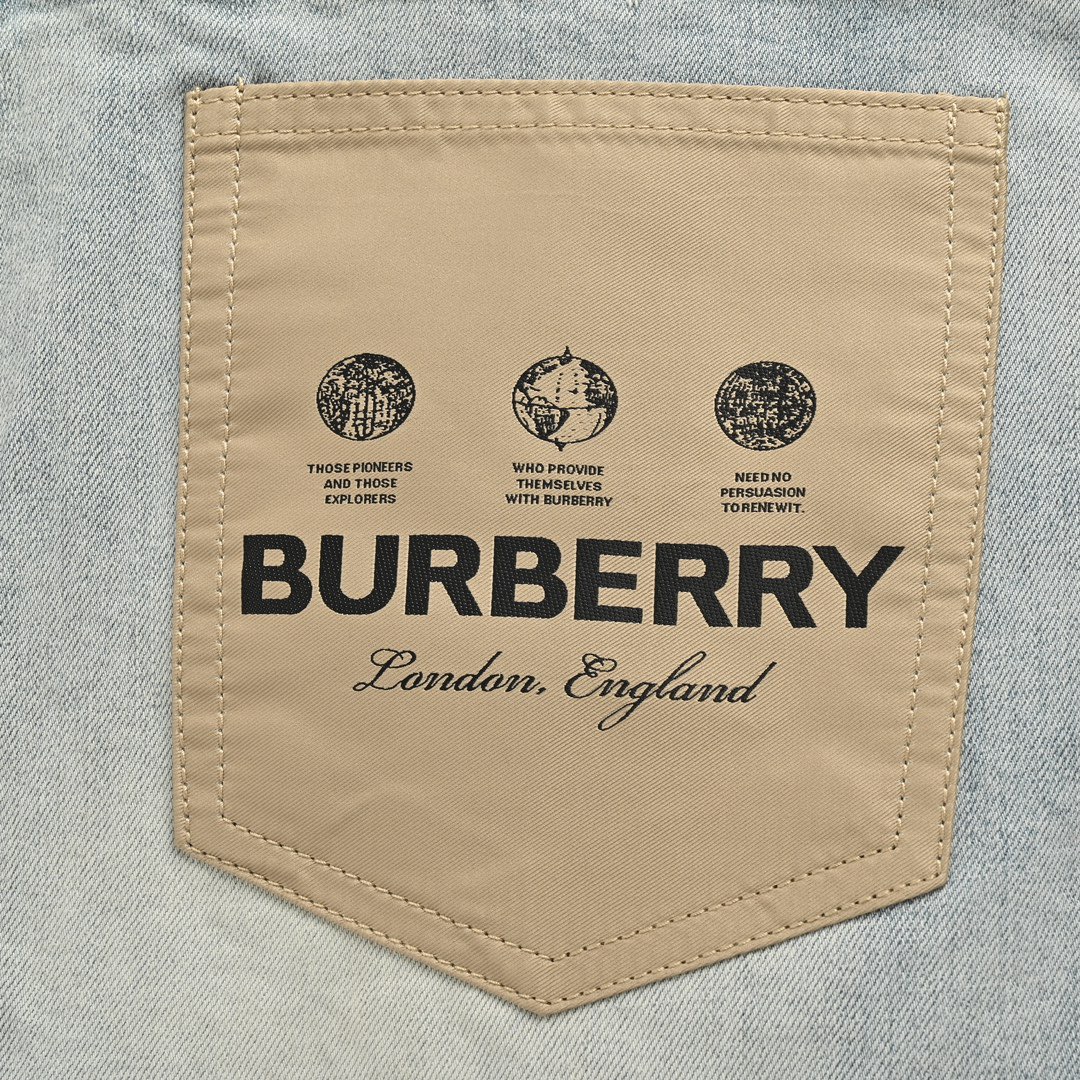 Burberry/巴宝莉 24ss 标签口袋贴布牛仔裤