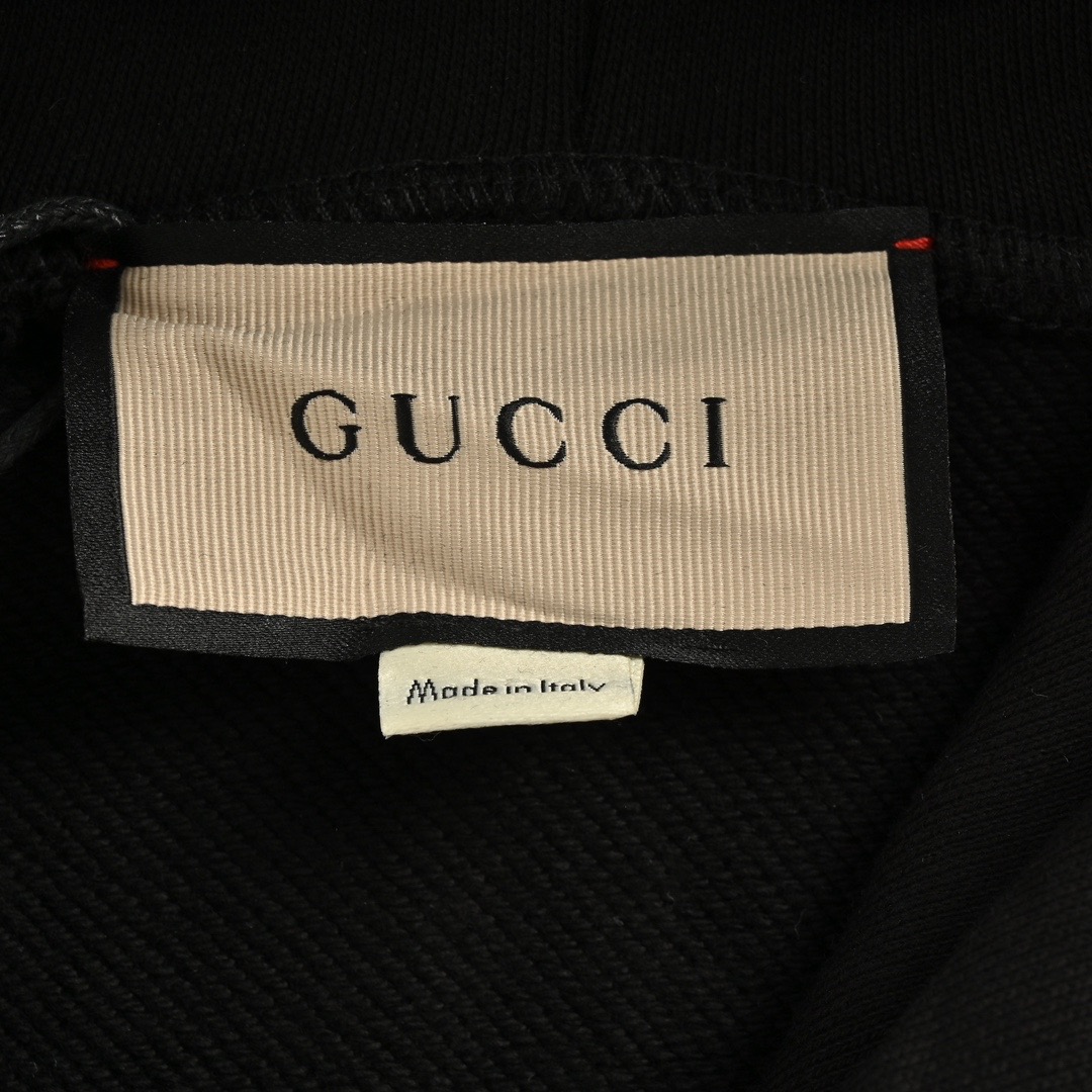 Gucci/古驰 24Fw 口红印花袖子可拆卸连帽卫衣
