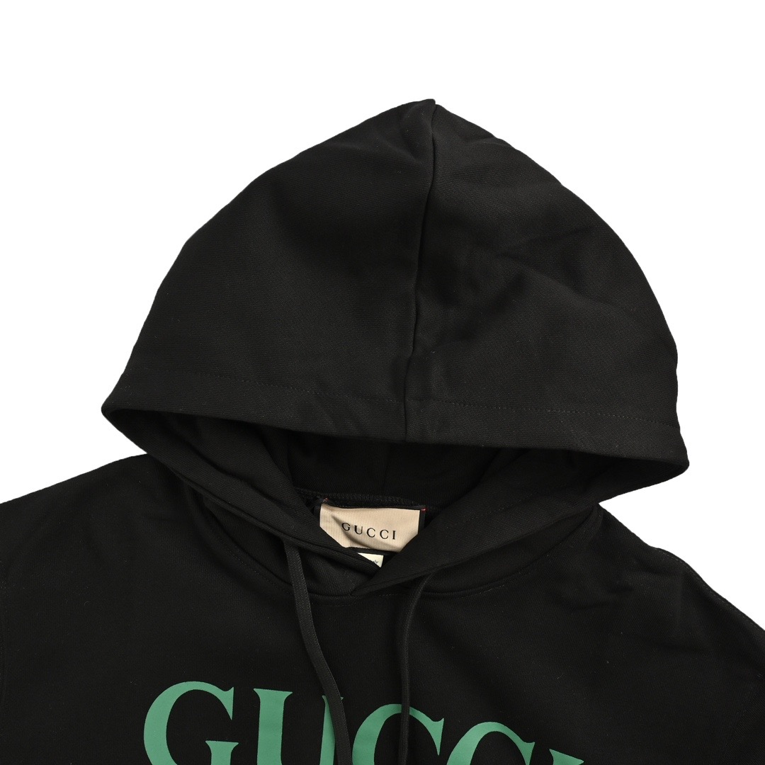 Gucci/古驰 24Fw 口红印花袖子可拆卸连帽卫衣