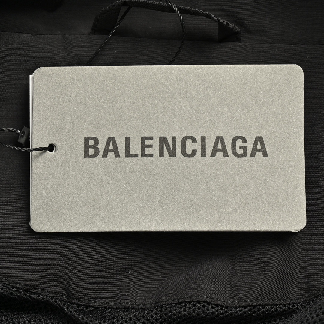 Balenciaga/巴黎世家 24Fw 美纹纸黑黄胶带冲锋衣夹克外套