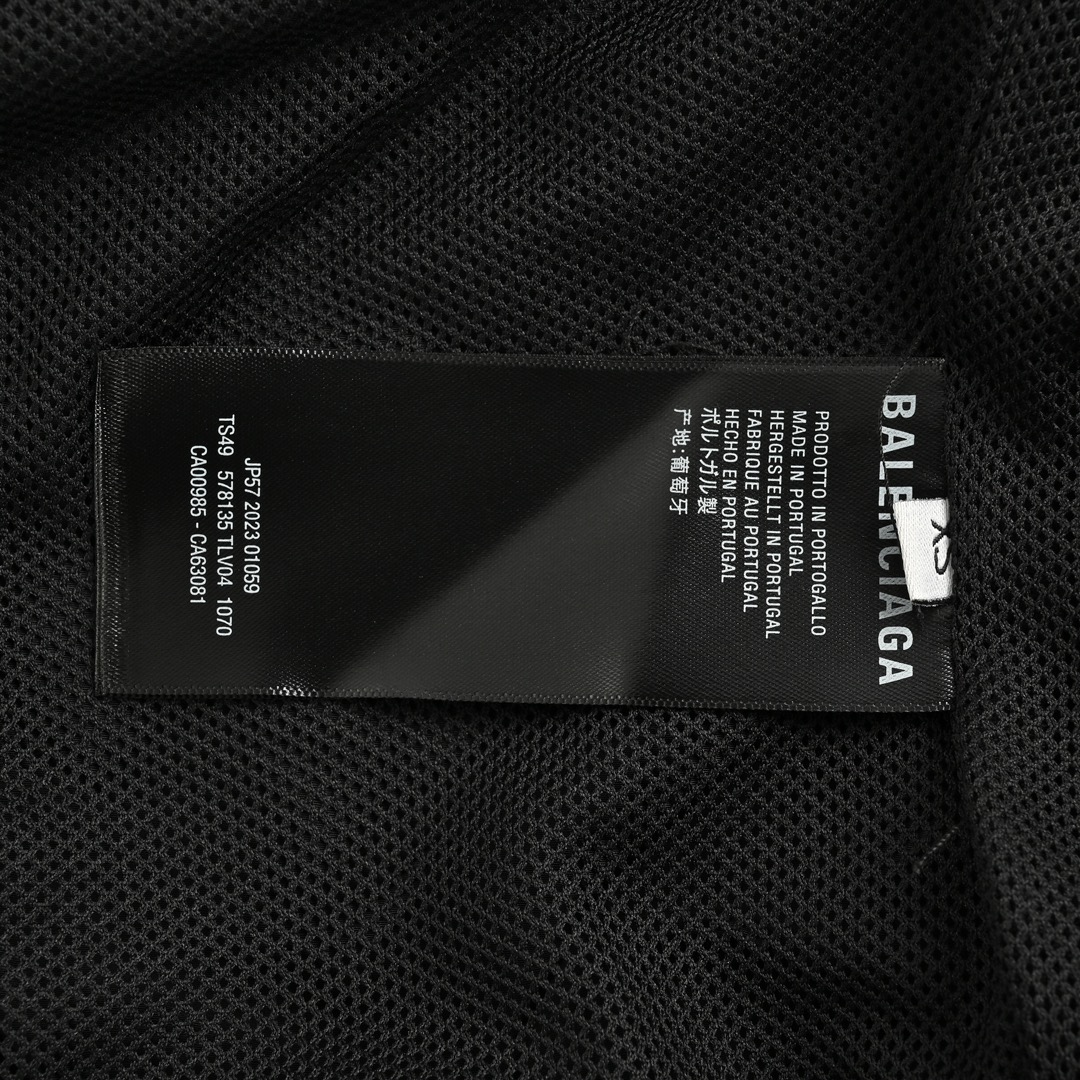 Balenciaga/巴黎世家 24Fw 美纹纸黑黄胶带冲锋衣夹克外套
