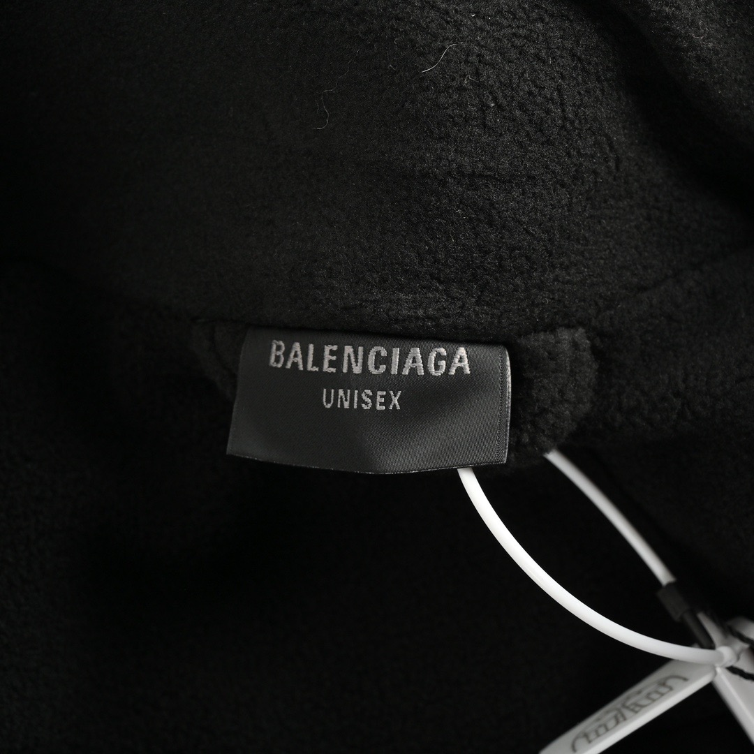 Balenciaga/巴黎世家 23Fw 刺绣可乐拉链摇粒绒外套
