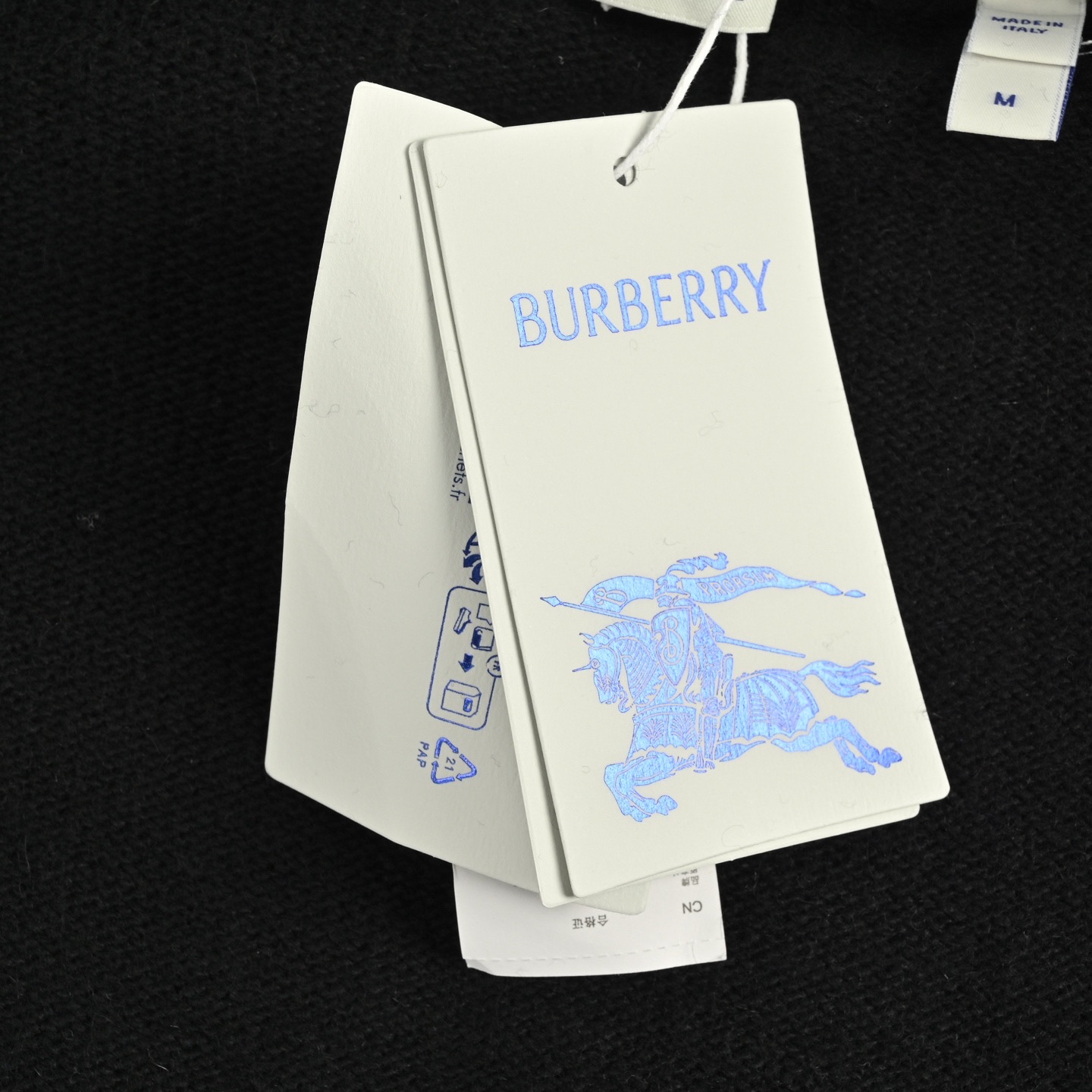 Burberry/巴宝莉 25Fw 盾牌提花毛衣拉链外套