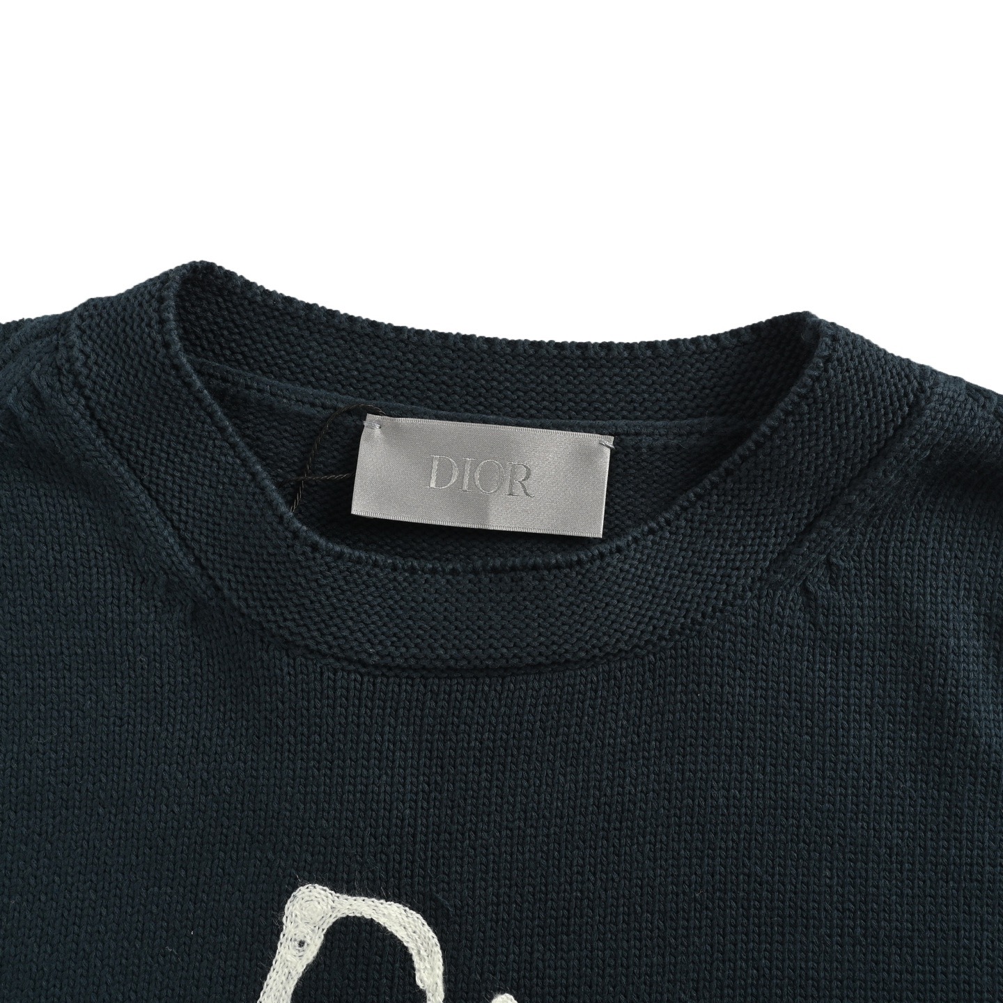 Dior/迪奥 25Fw 字母刺绣圆领毛衣 定制优选棉锦羊毛精混针织面料