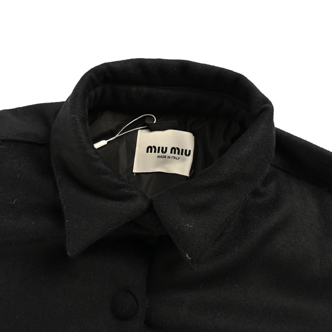 Miu Miu/缪缪 丝绒口袋羊绒羽绒服外套