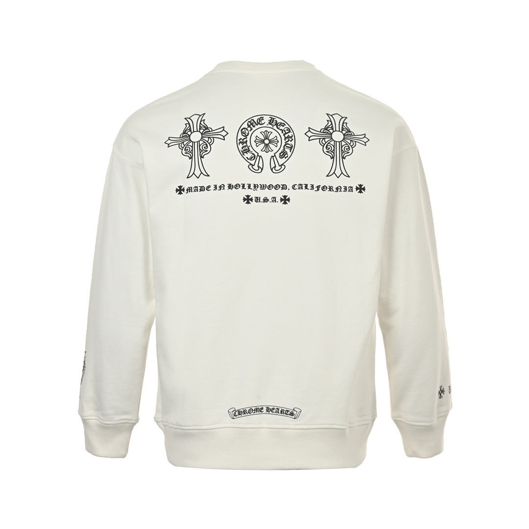 Chrome Hearts 克罗心 24Fw 经典logo印花圆领卫衣-Chinese UA Cheap High Quatity Brand Clothes Bags handbags Sneakers wholesale wholesaler seller from China Factory suppliers Fashion Clothing Shoes best Quality Beautiful Price Chrome Hearts 克罗心 24Fw 经典logo印花圆领卫衣