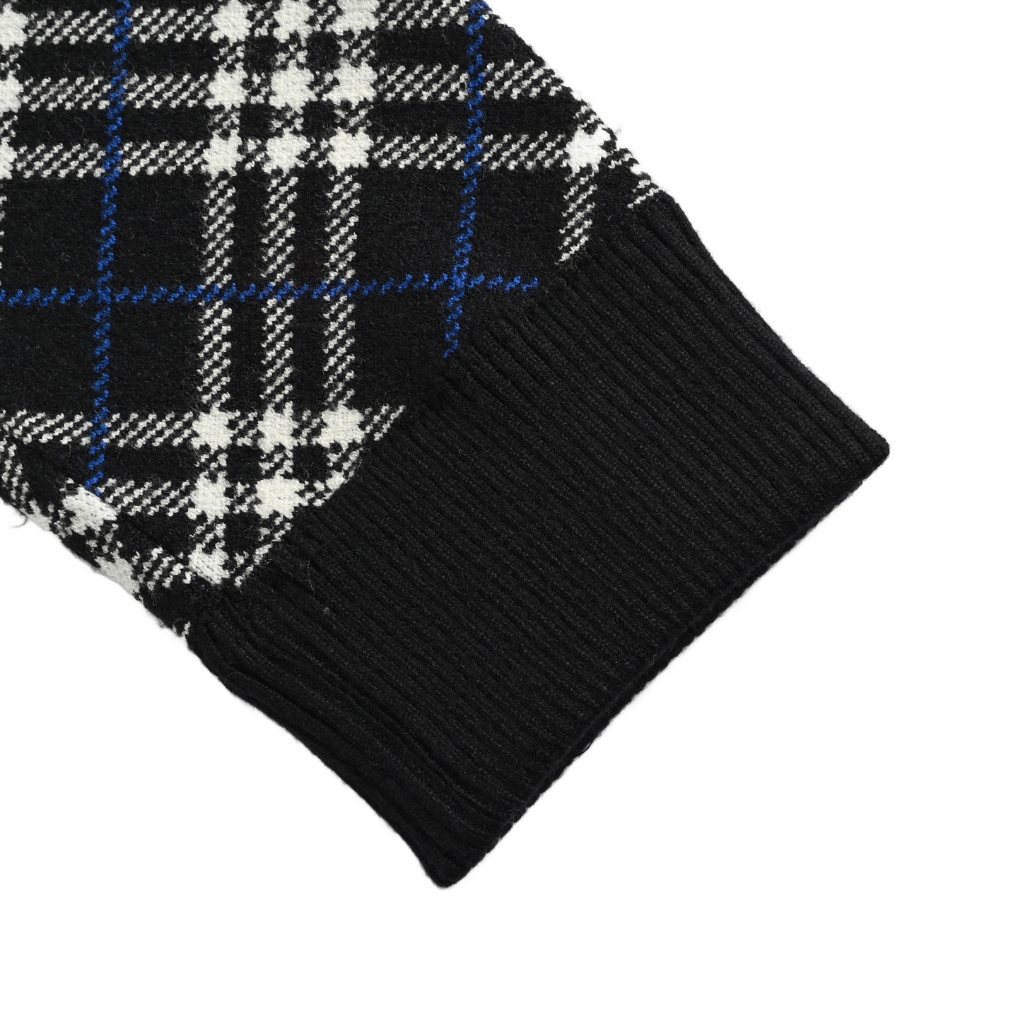 Burberry/巴宝莉 25Fw 斜格纹拉链毛衣开衫外套