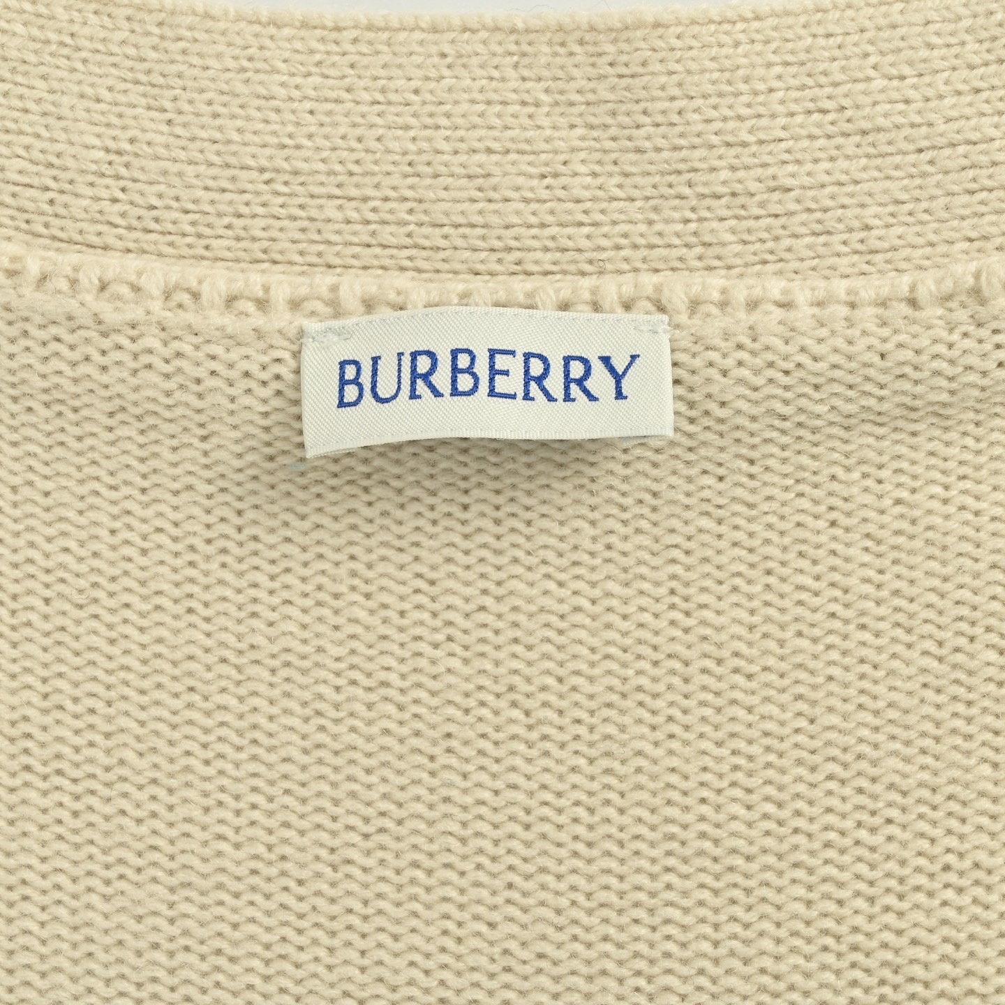 Burberry/巴宝莉 格纹战马贴布开衫毛衣