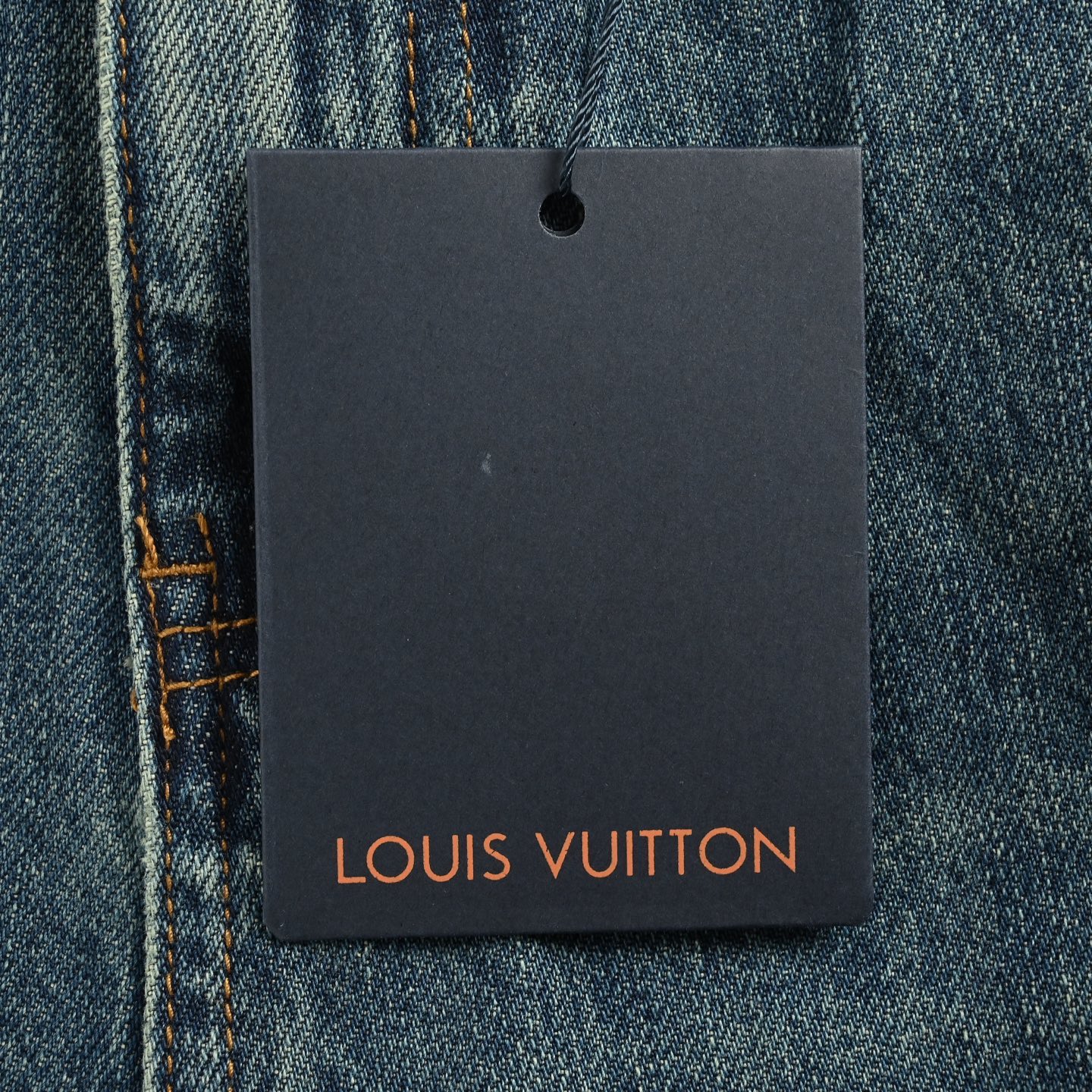 Louis Vuitton/路易威登 24Fw 珐琅纽扣水洗磨破工装牛仔裤