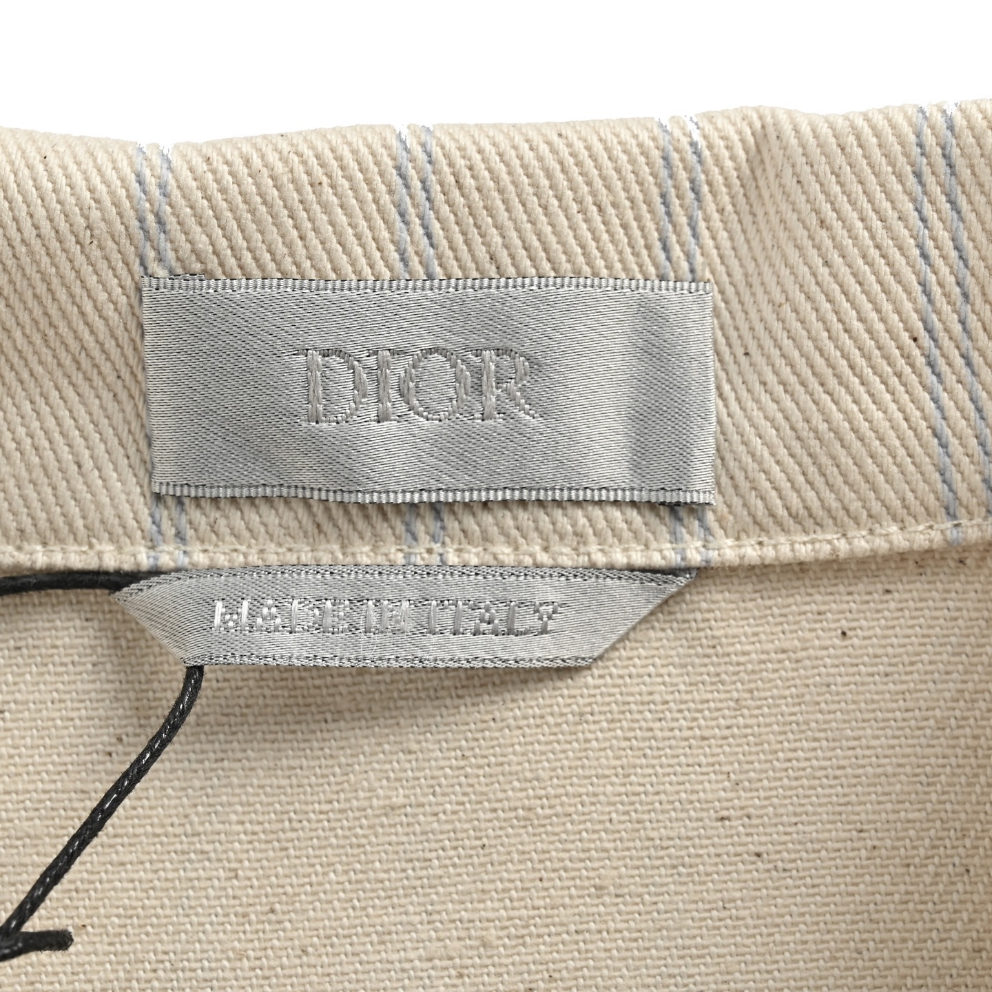 Dior/迪奥 25ss 条纹牛仔套装外套 条纹字母Logo印花单排扣长袖衬衫式夹克外套