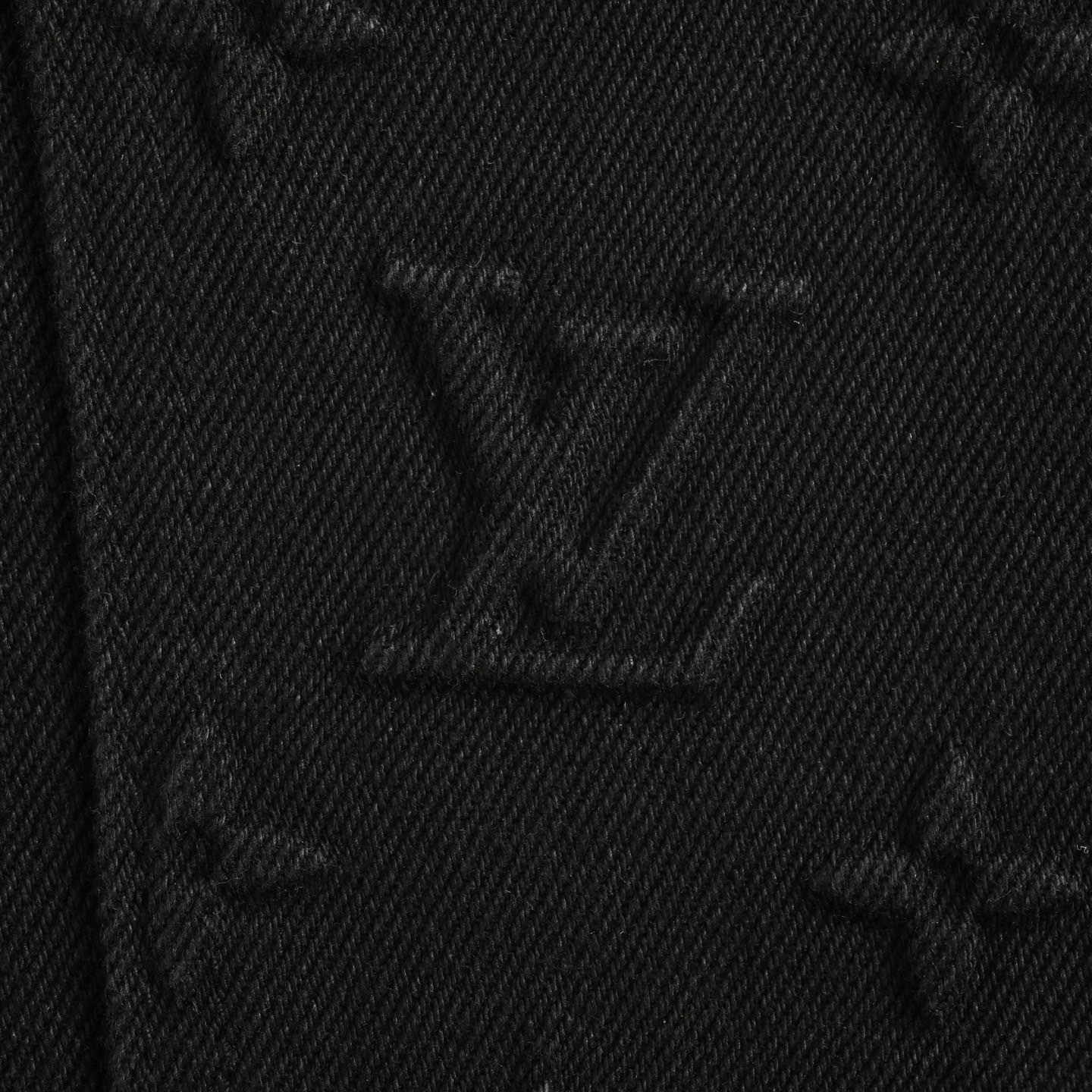 Louis Vuitton/路易威登 老花浮雕水洗牛仔裤 蓝色/黑色