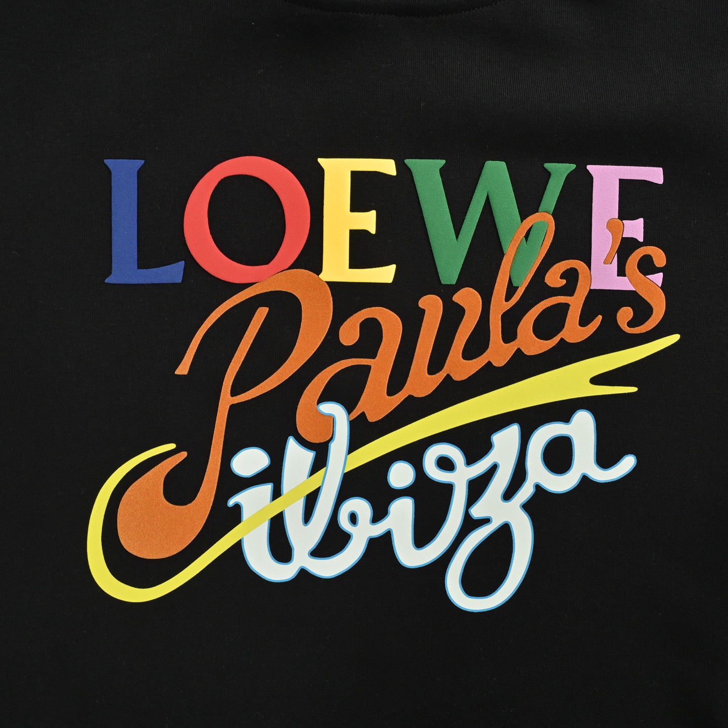 Loewe/罗意威 25Fw 彩色绒面字母logo连帽卫衣