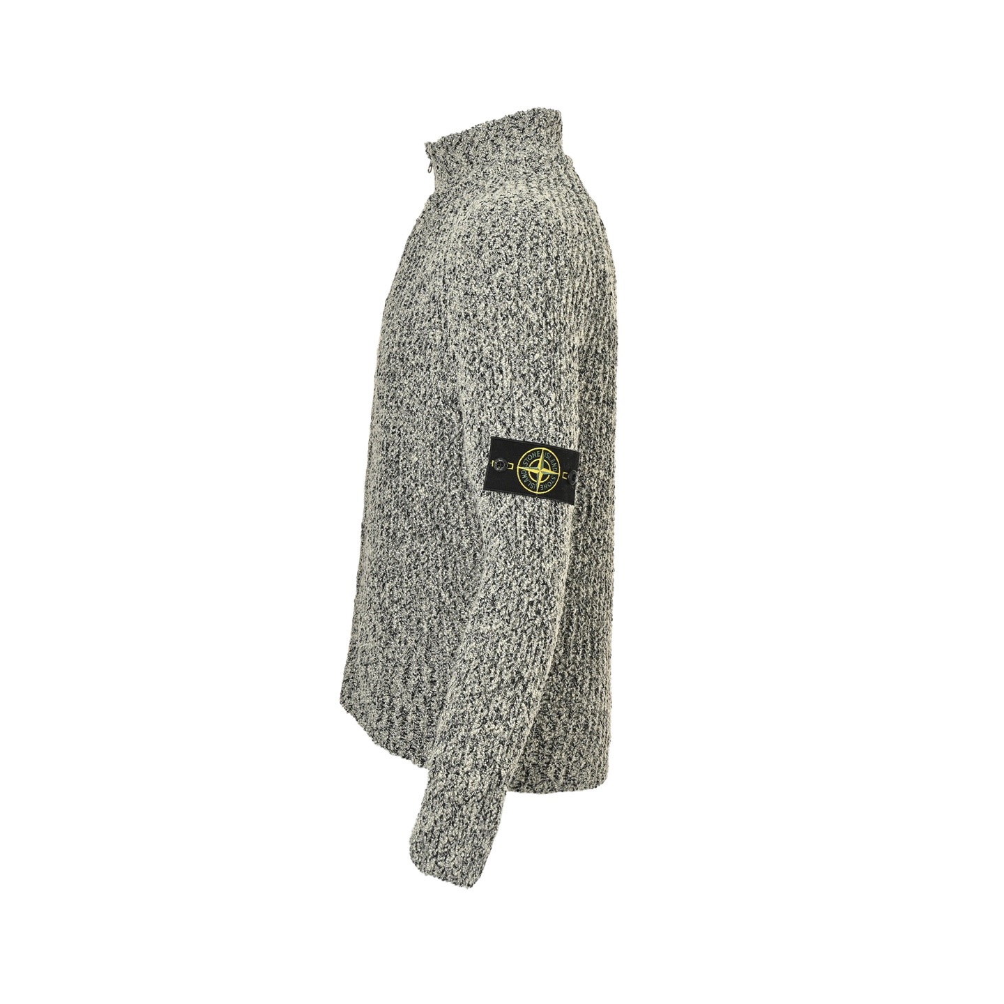 Stone Island/石头岛 25Fw 袖标拉链开衫毛衣