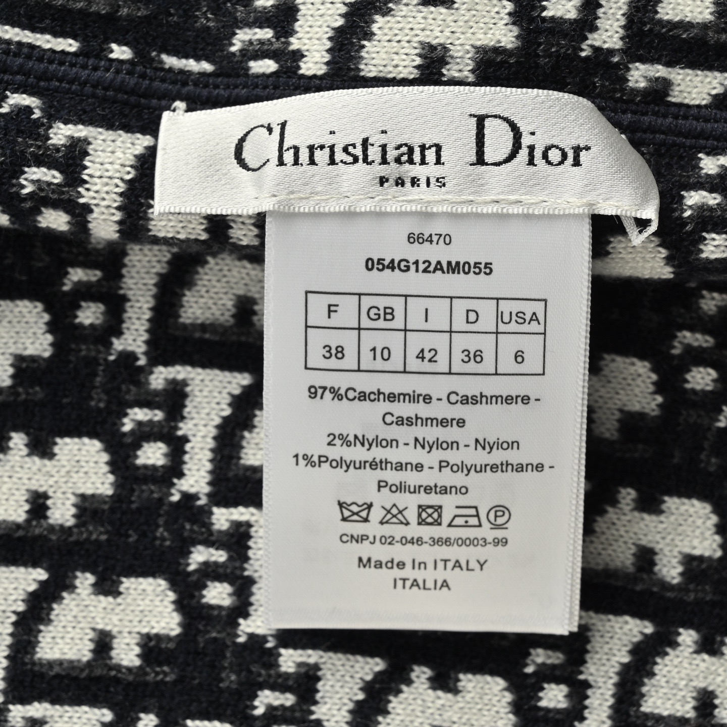 Dior/迪奥 23Fw Oblique老花提花针织羊绒双面穿外套
