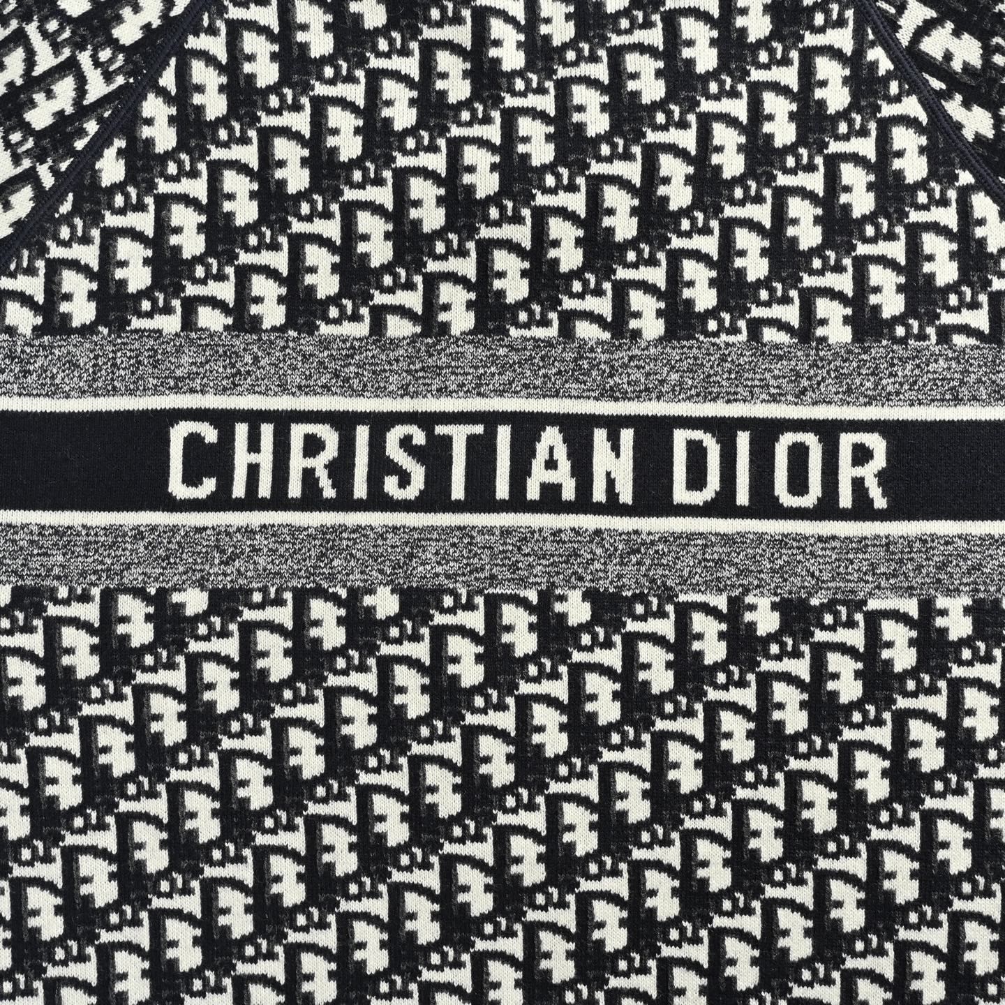 Dior/迪奥 23Fw Oblique老花提花针织羊绒双面穿外套