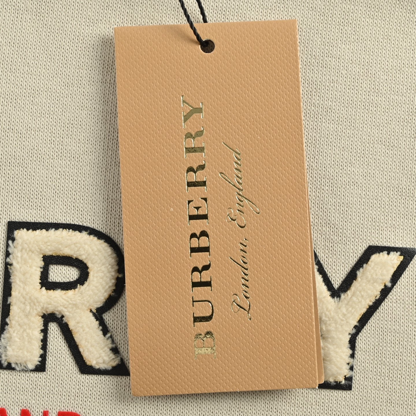Burberry/巴宝莉 25Fw 毛巾贴布字母连帽卫衣 Burberry 连帽卫衣