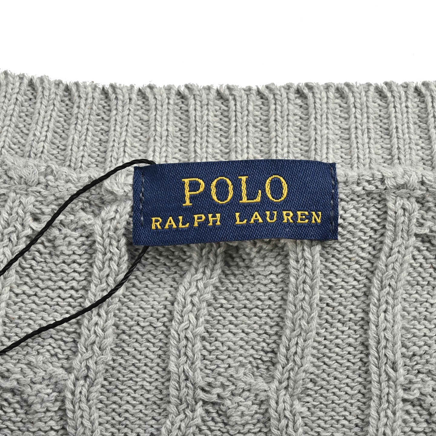 RALPH LAUREN/拉夫劳伦 24Fw 女士绞花V领毛衣 RL｜拉夫劳伦Polo经典胸前战马刺绣绞花纹麻花扭绳V领毛衣高品质