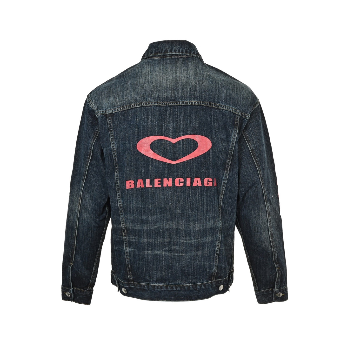 Balenciaga/巴黎世家 25Fw 情人节爱心牛仔夹克外套