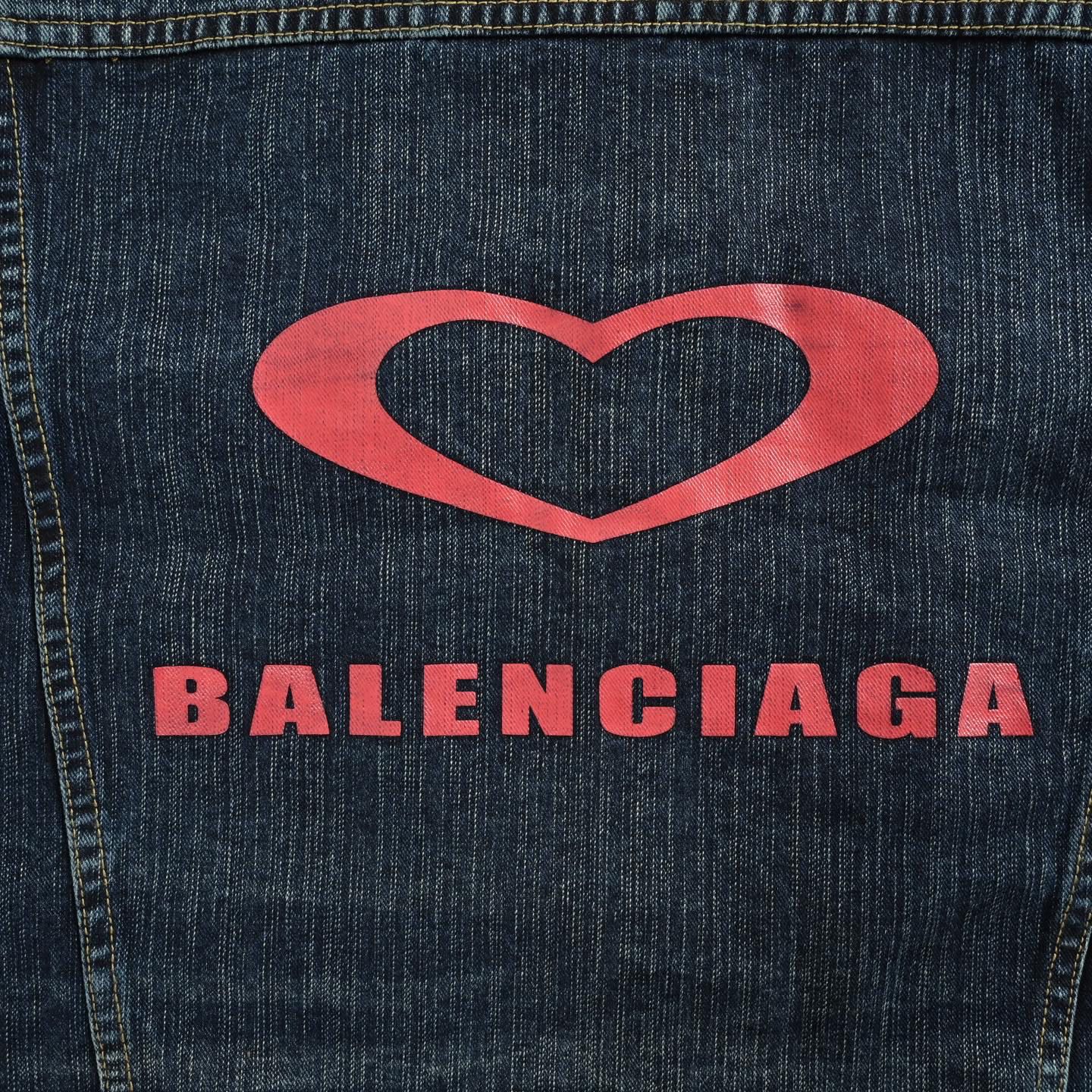 Balenciaga/巴黎世家 25Fw 情人节爱心牛仔夹克外套